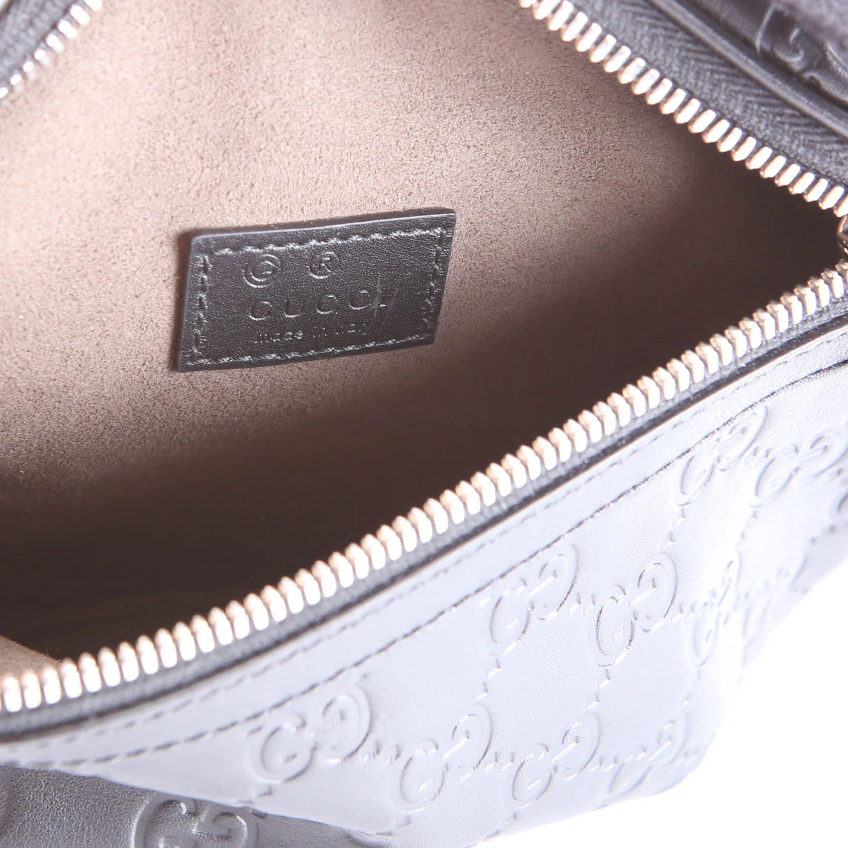 779896 GG Embossed Belt Bag Black - Image 8