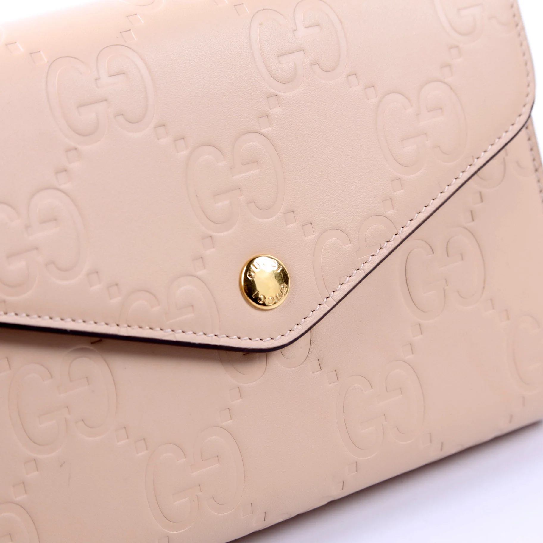 781555 GG Leather Chain Wallet Tan - Image 10