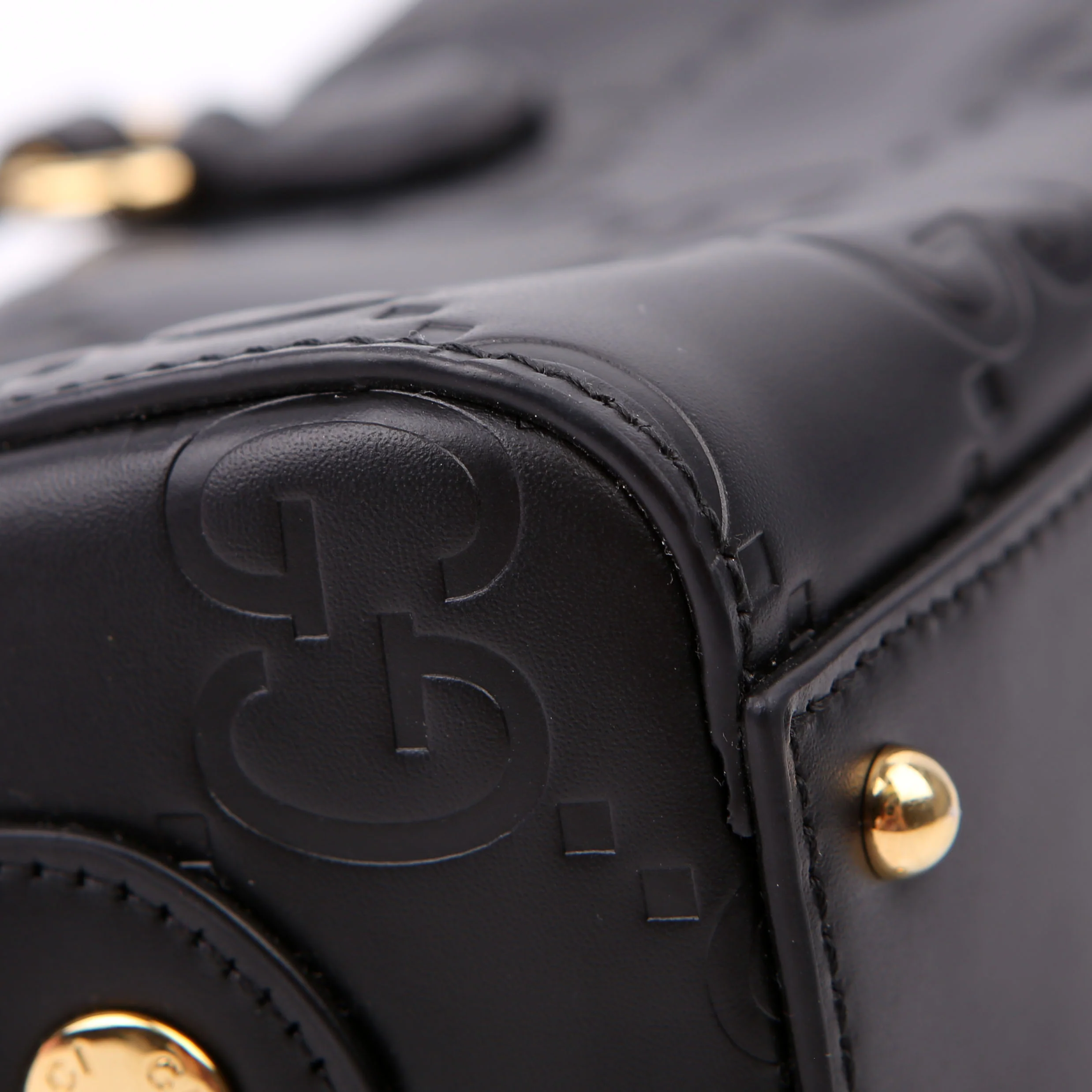 790130 Jumbo GG Leather Mini Boston Black - Image 5