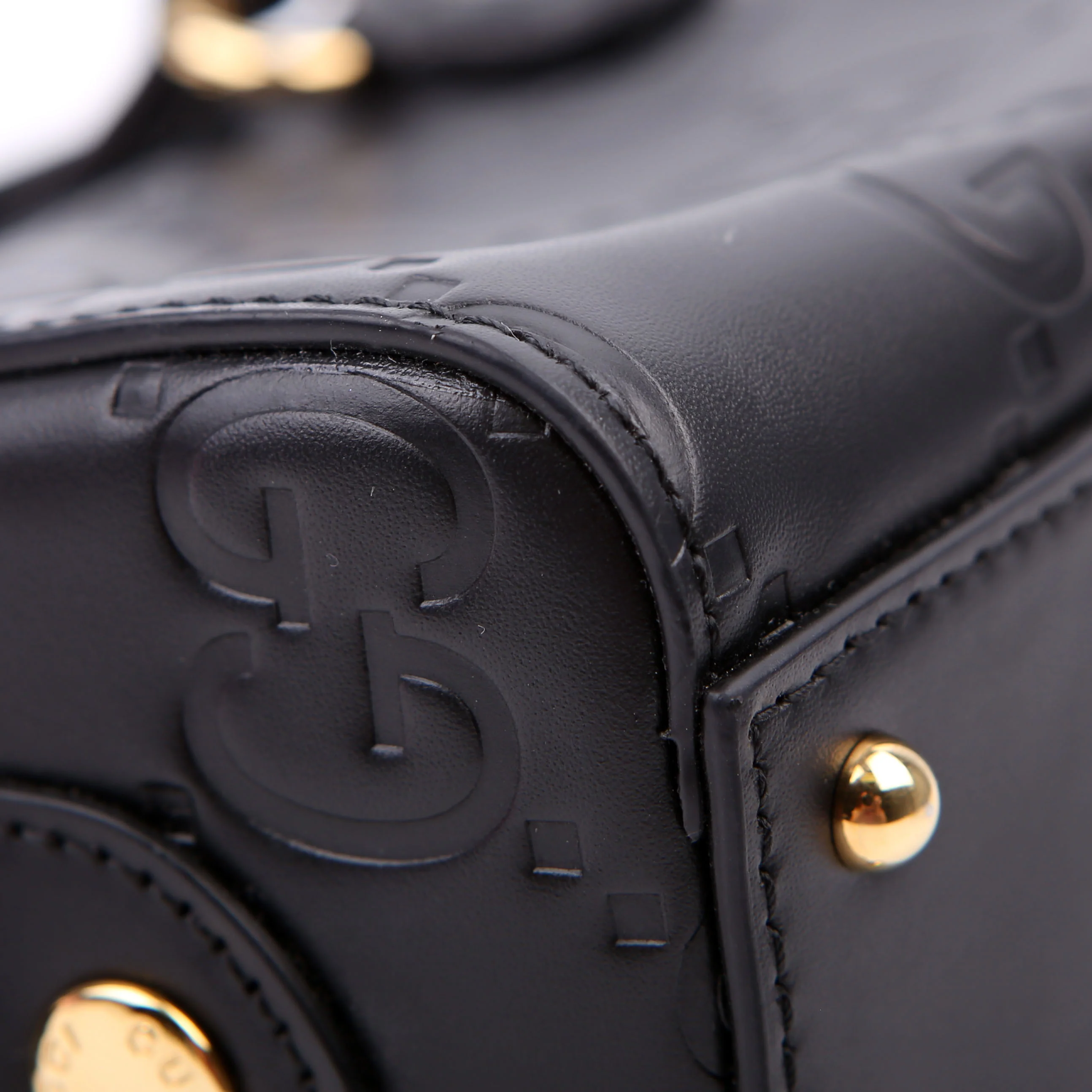790130 Jumbo GG Leather Mini Boston Black - Image 7