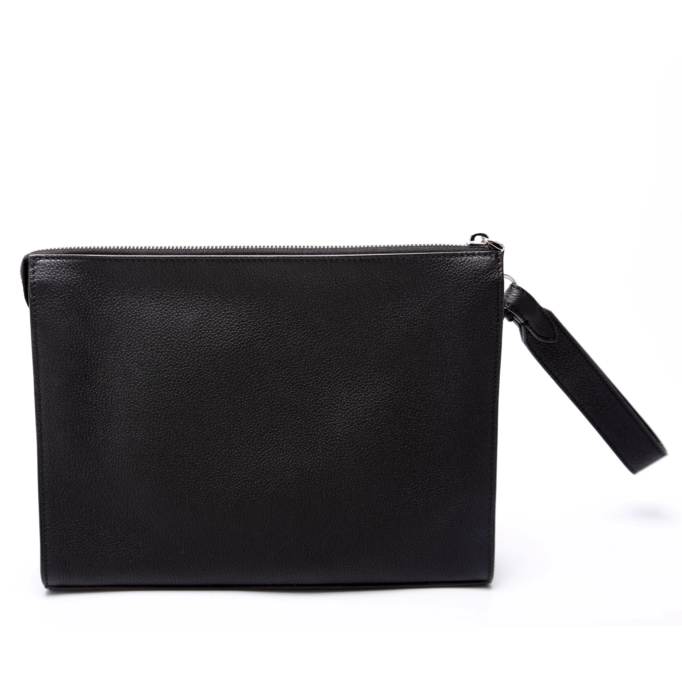 7VA491 Roma Leather Flat Pouch Black - Image 3