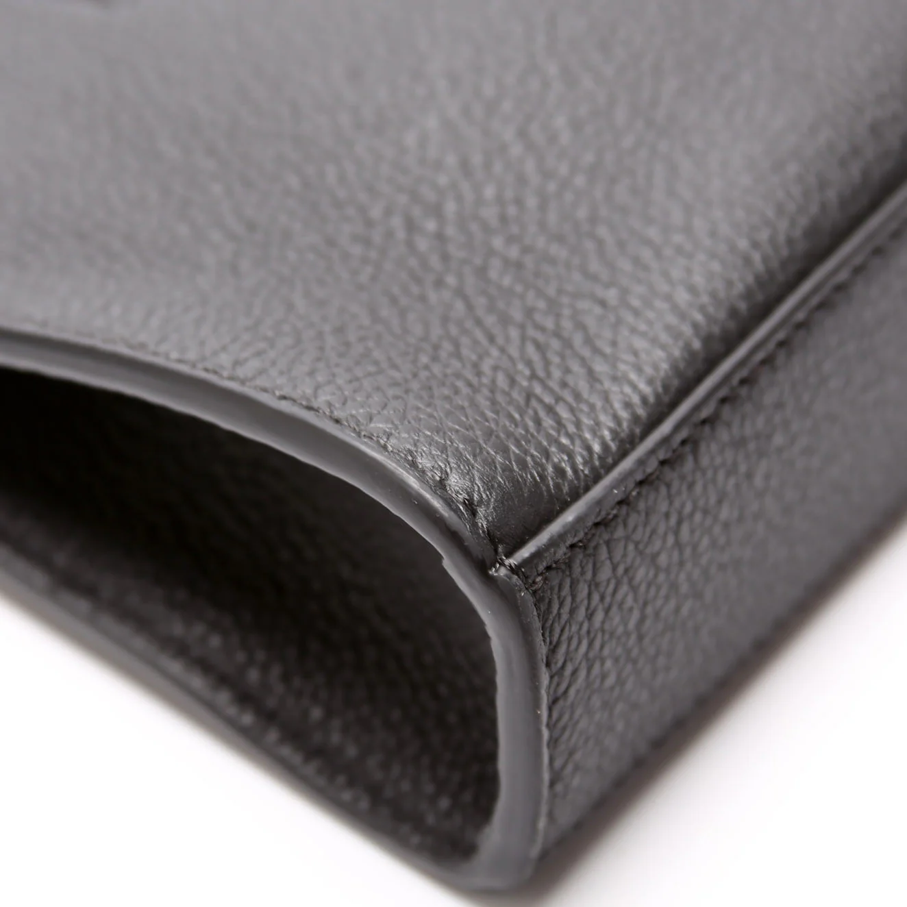 7VA491 Roma Leather Flat Pouch Black - Image 5