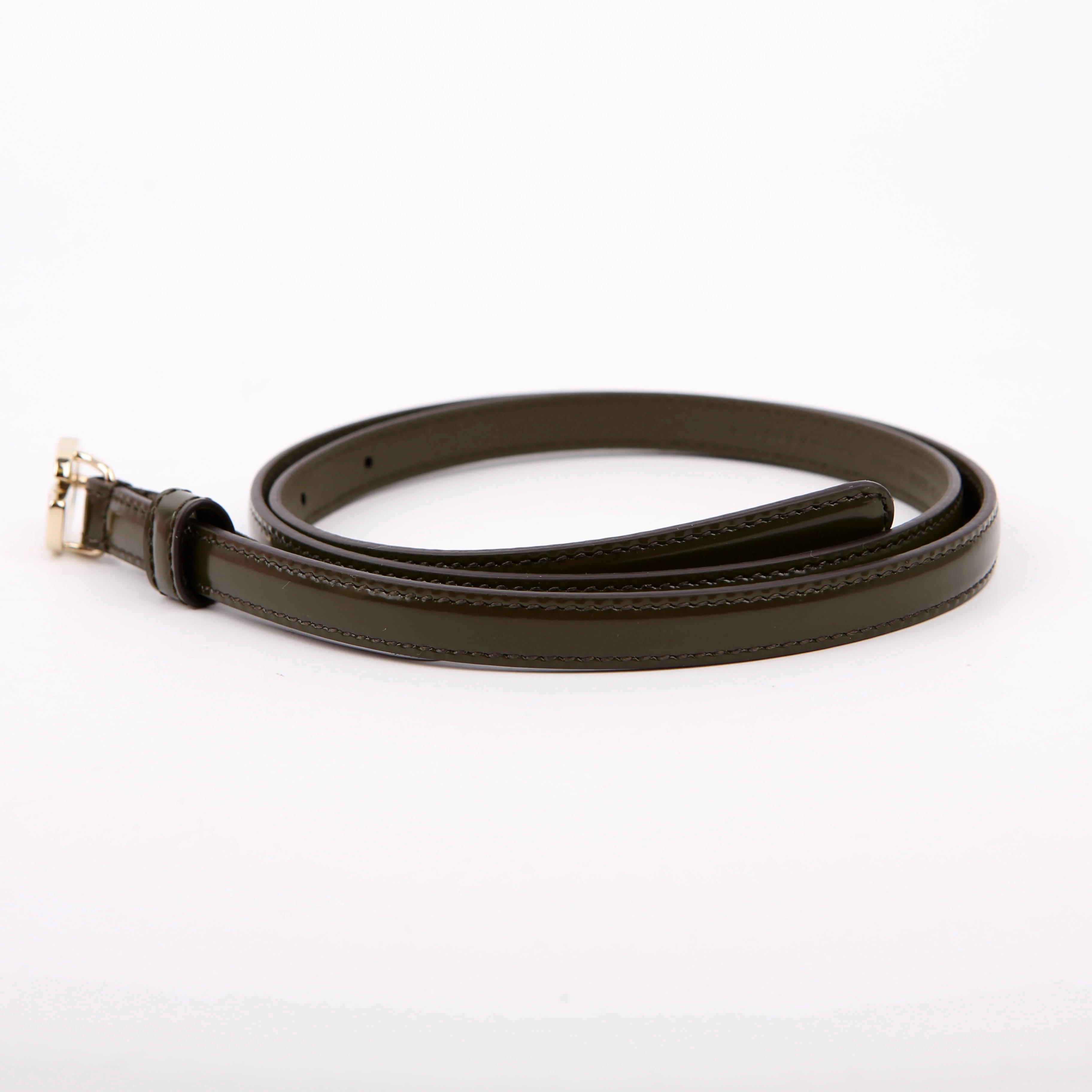 805710 GG Marmont Thin Patent Belt Size 85/34 Green - Image 2