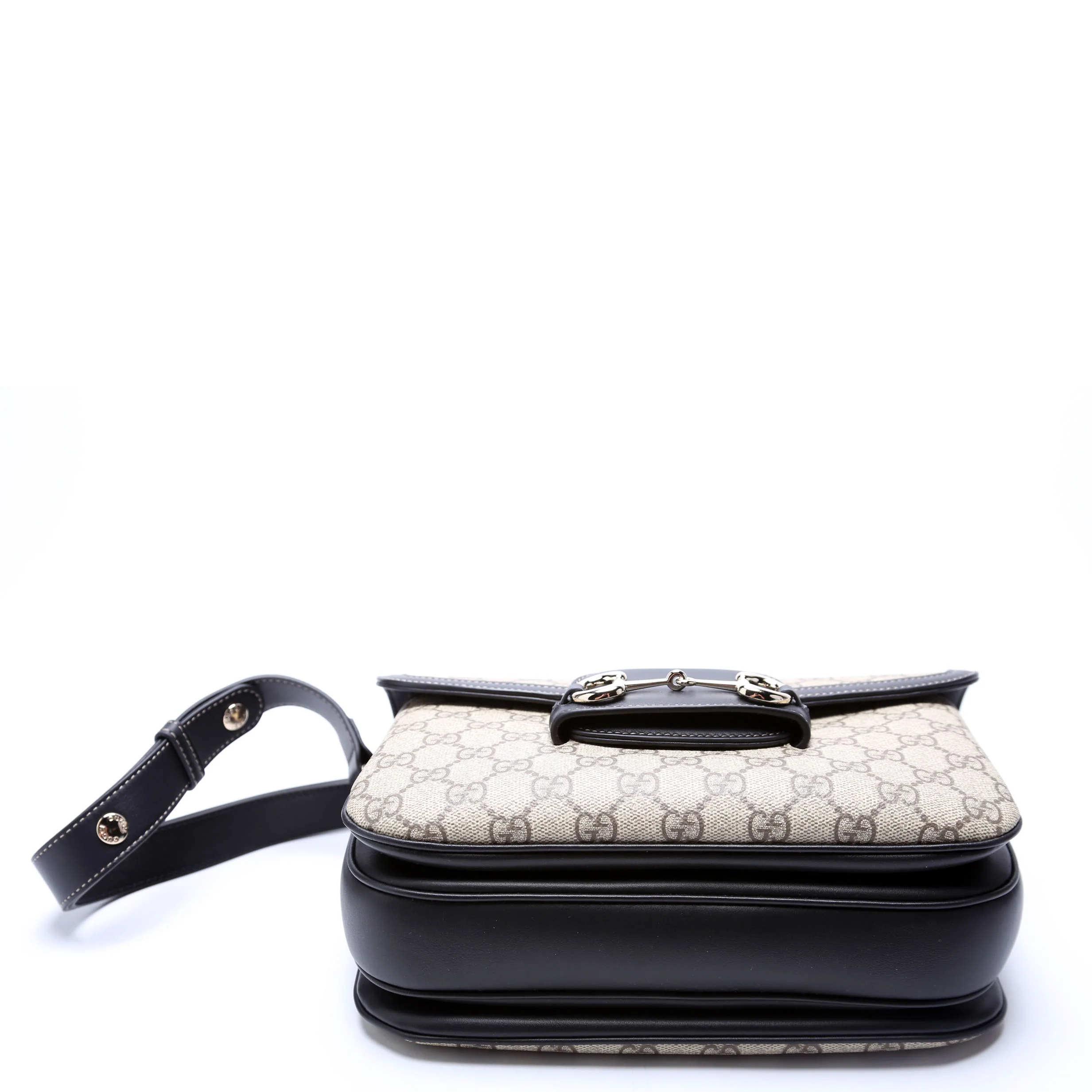 815178 GG Supreme 1955 Horsebit Soft Medium Shoulder Bag Black - Image 4