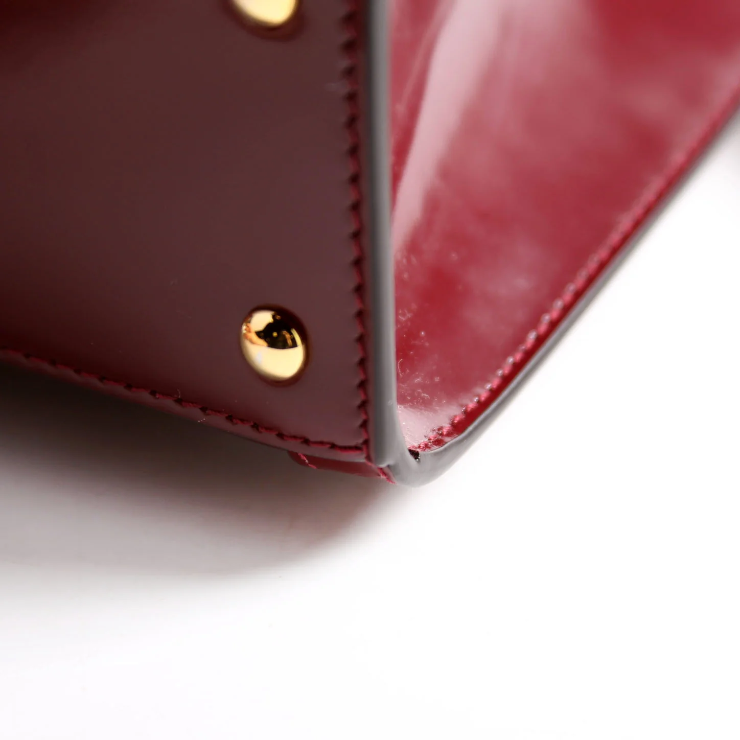 832936 Diana Mini Tote Patent Burgundy/Gold - Image 9