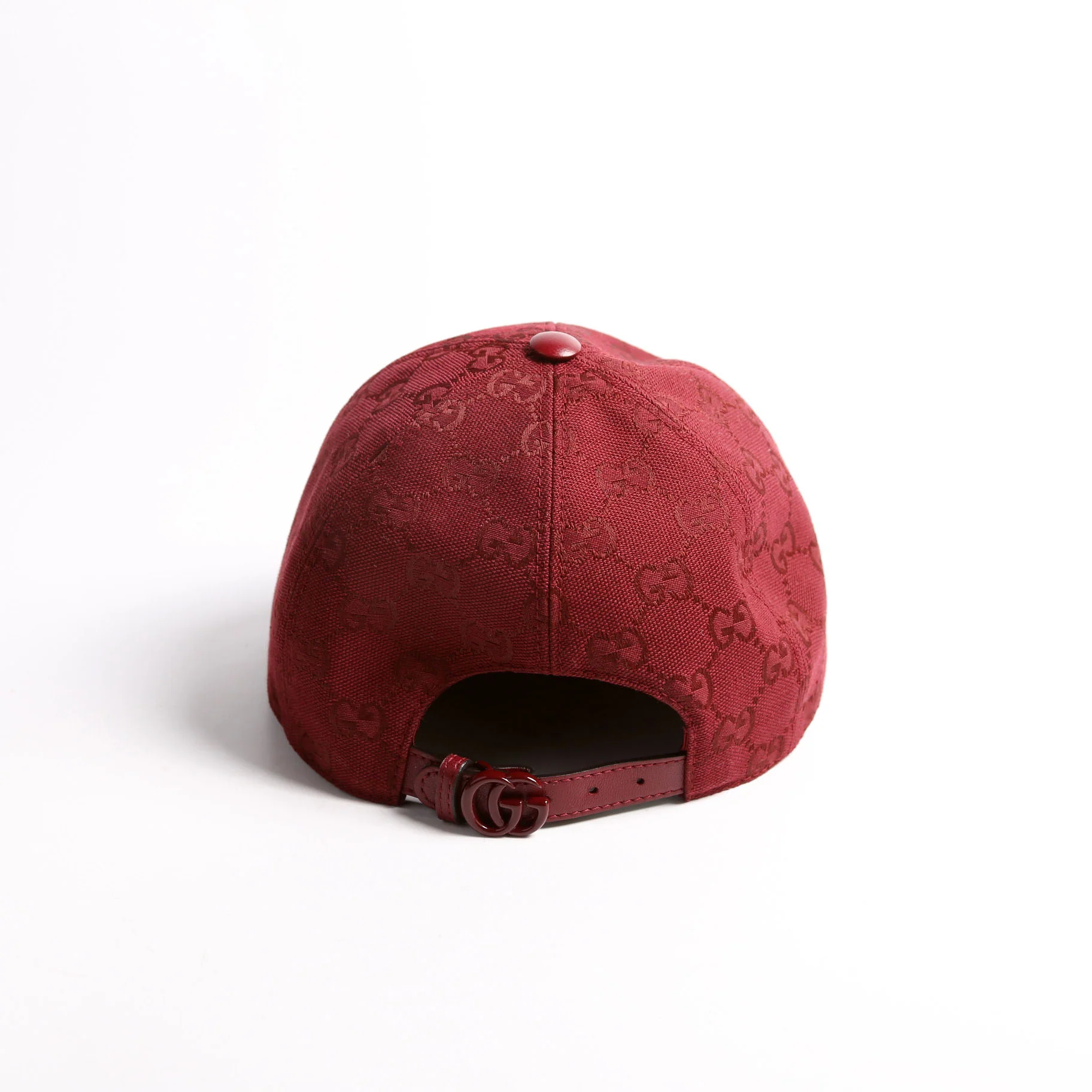 833272 GG Baseball Cap Size Medium Maroon - Image 2
