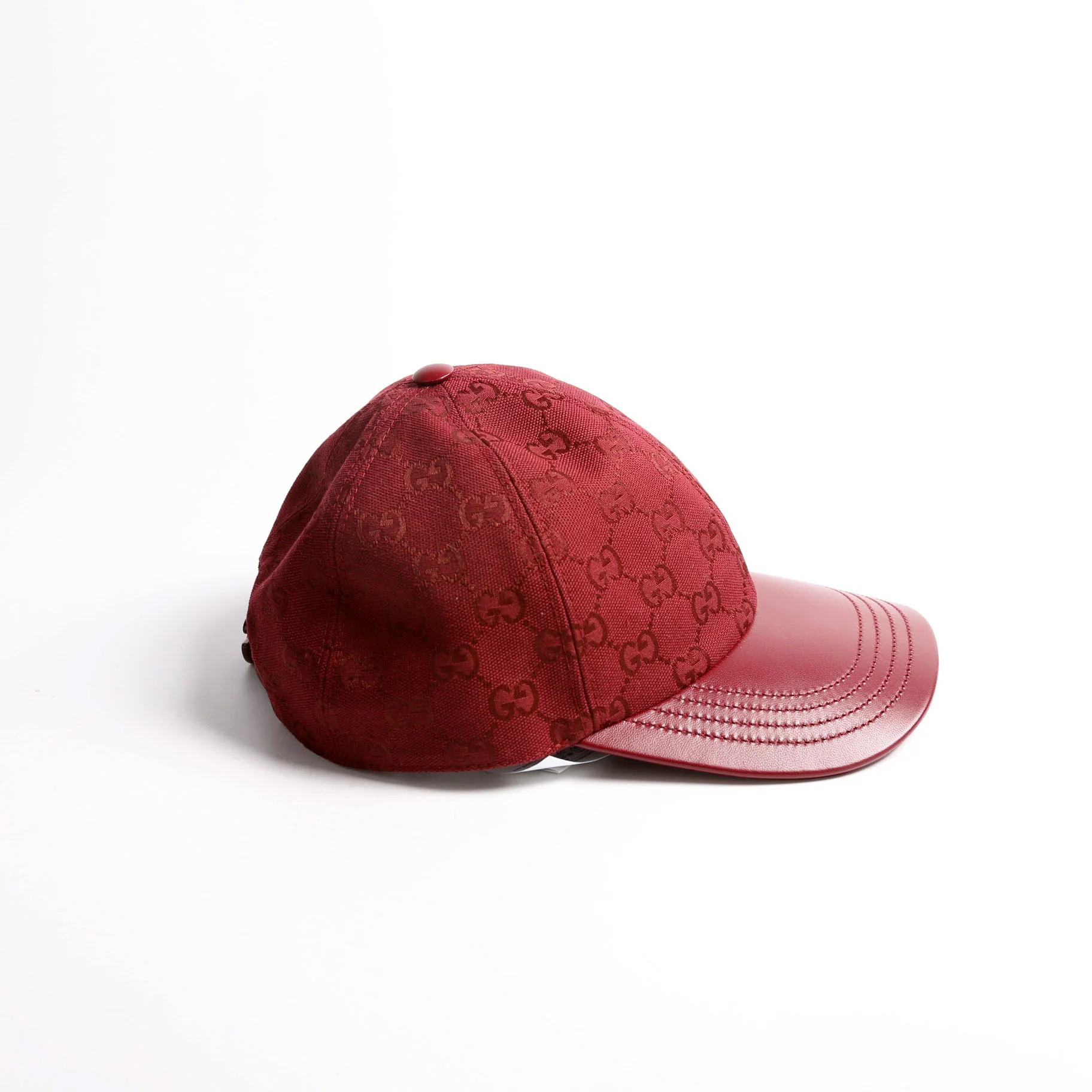 833272 GG Baseball Cap Size Medium Maroon - Image 3