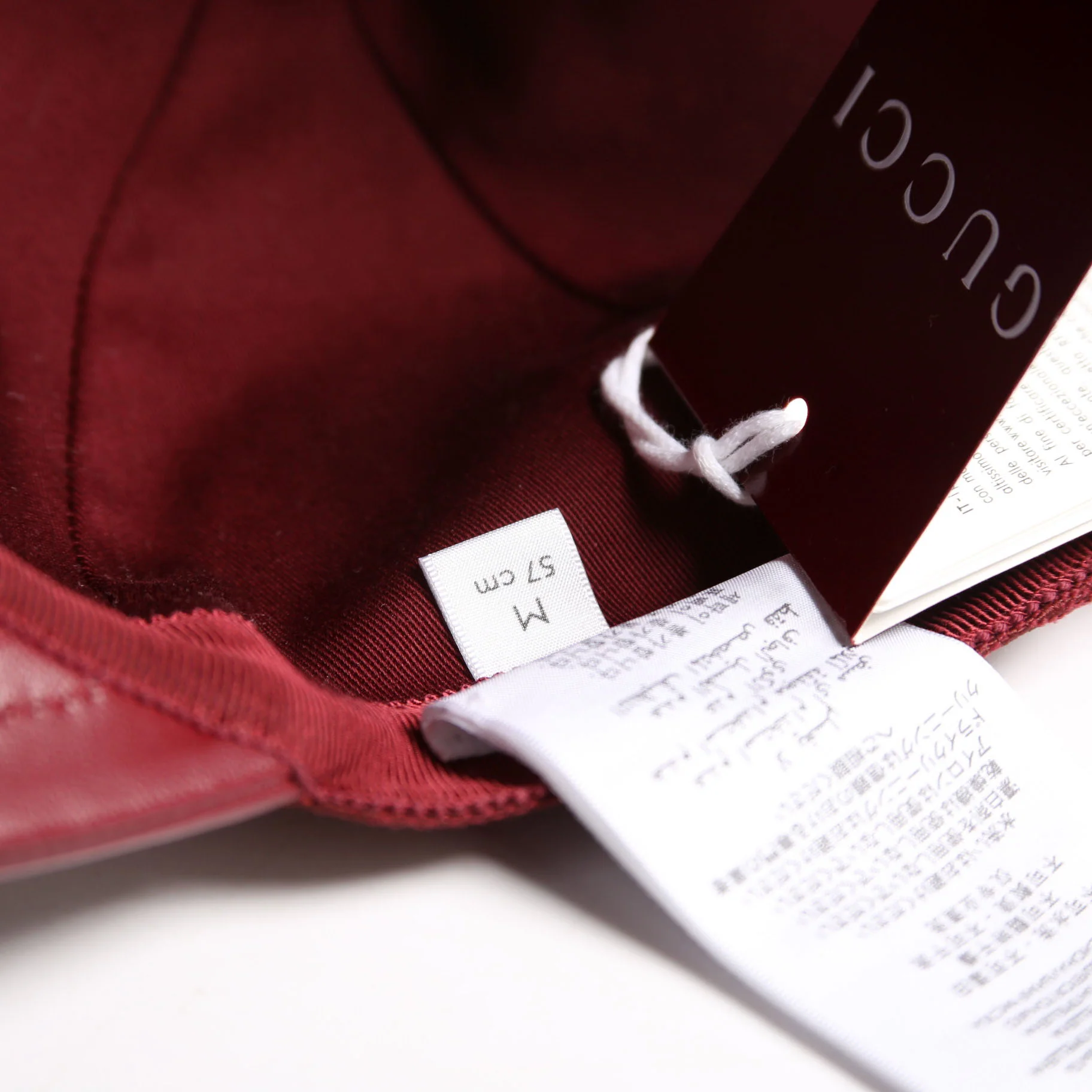 833272 GG Baseball Cap Size Medium Maroon - Image 5