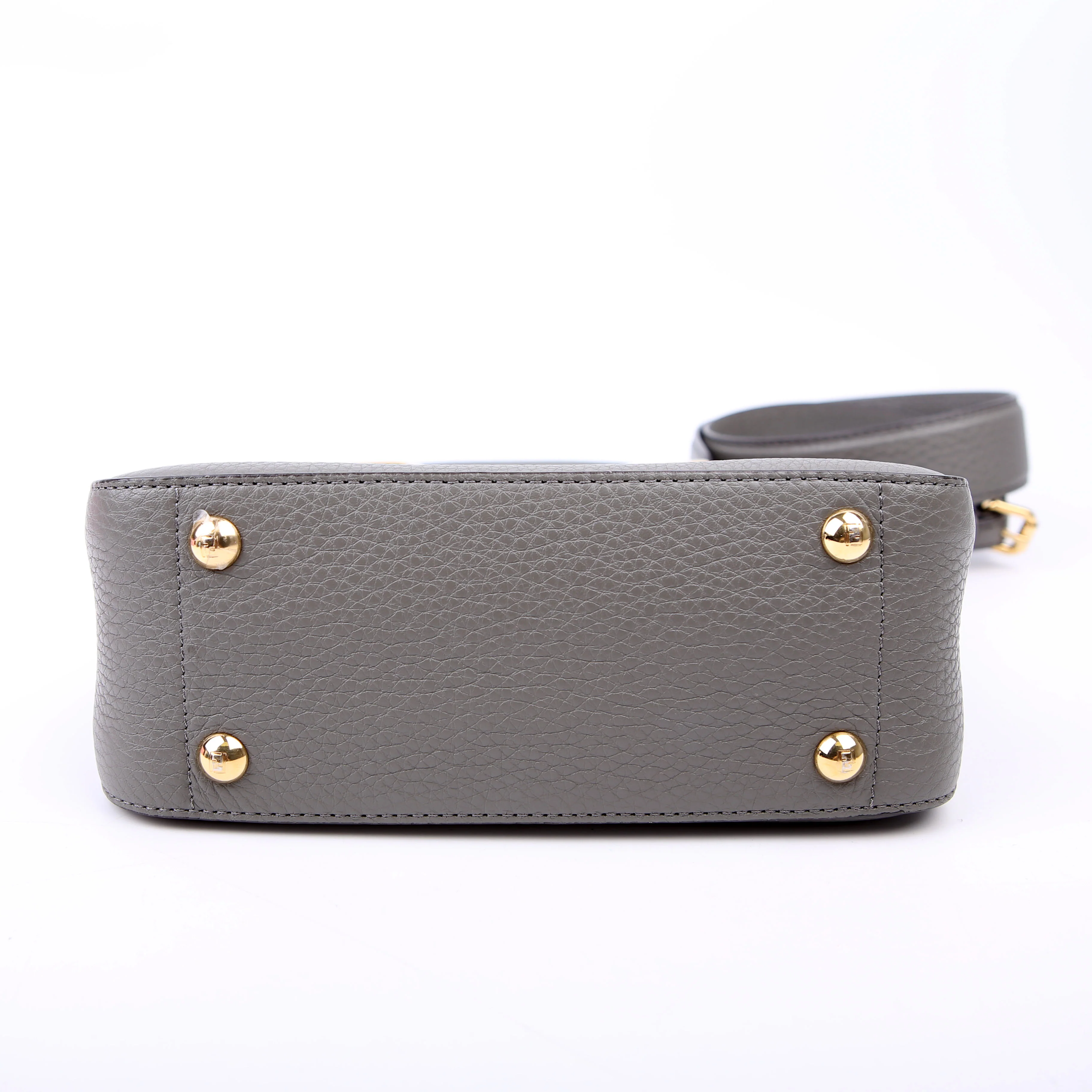 8BH376 Selleria Mini Top Handle Tote Grey - Image 4