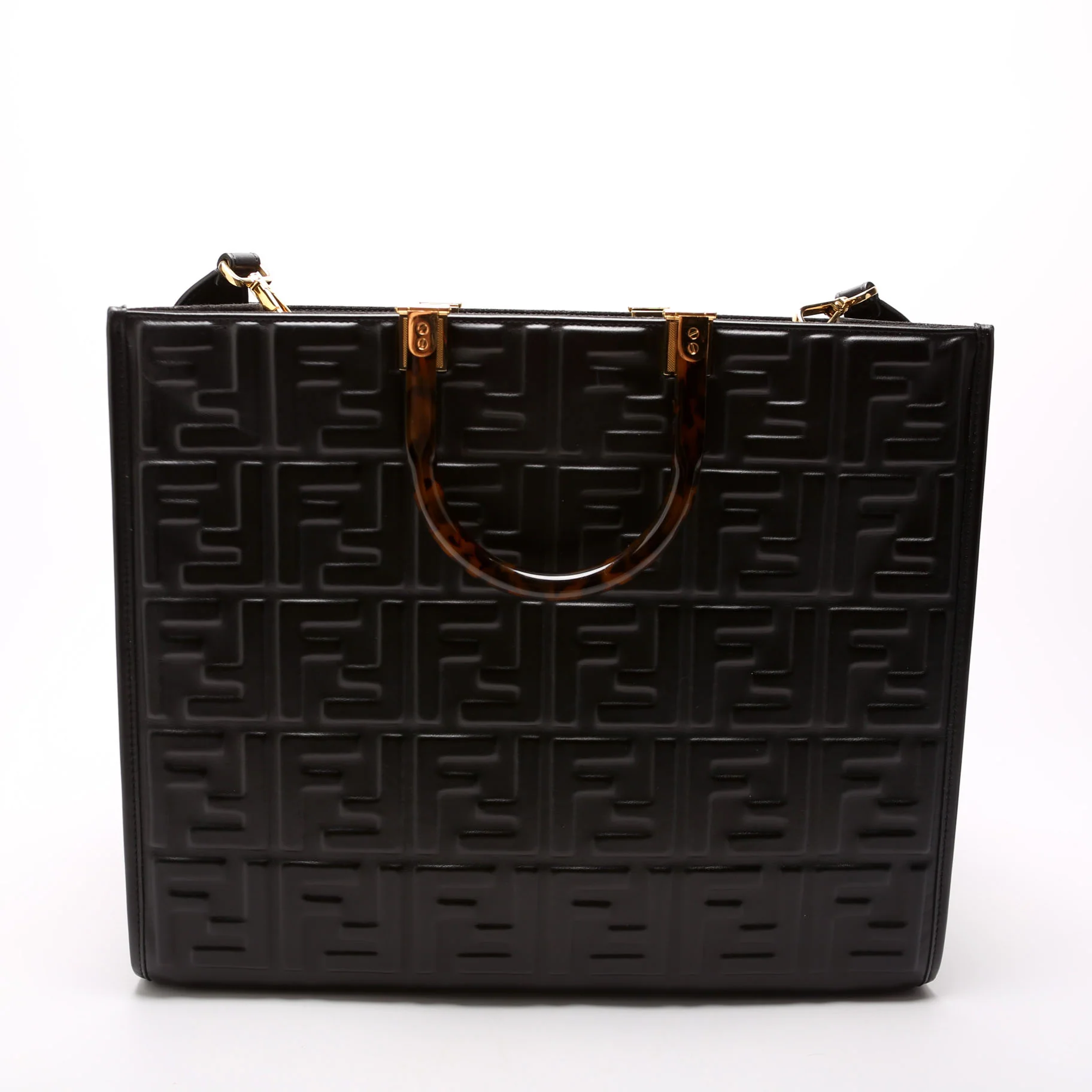 8BH386 Sunshine Shopper Medium Leather Black - Image 3