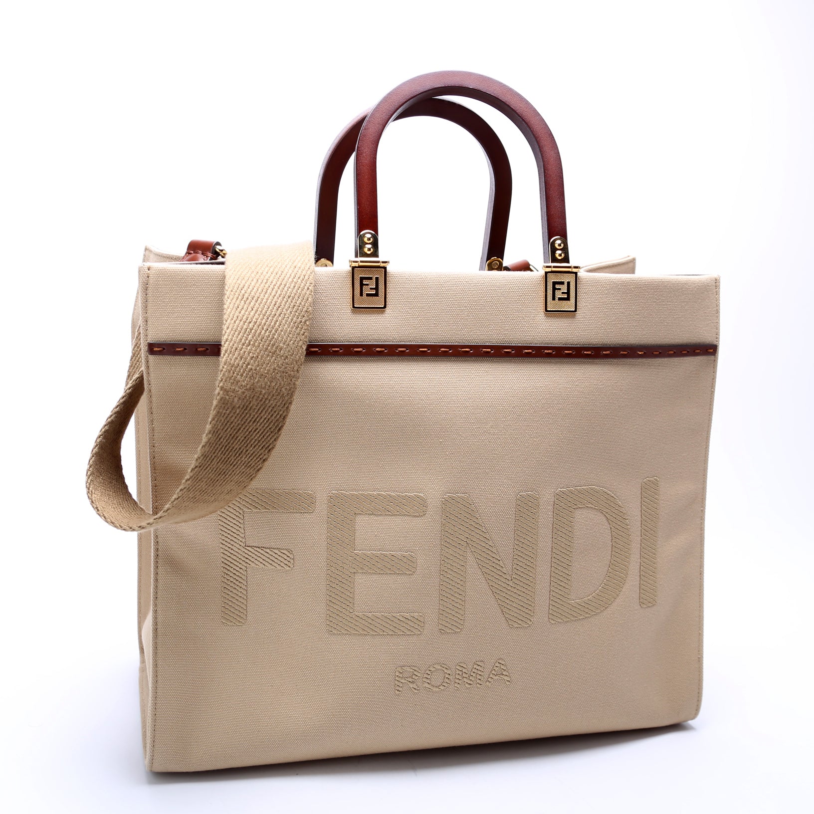 8BH386 Sunshine Shopper Medium Canvas Tan - Image 2