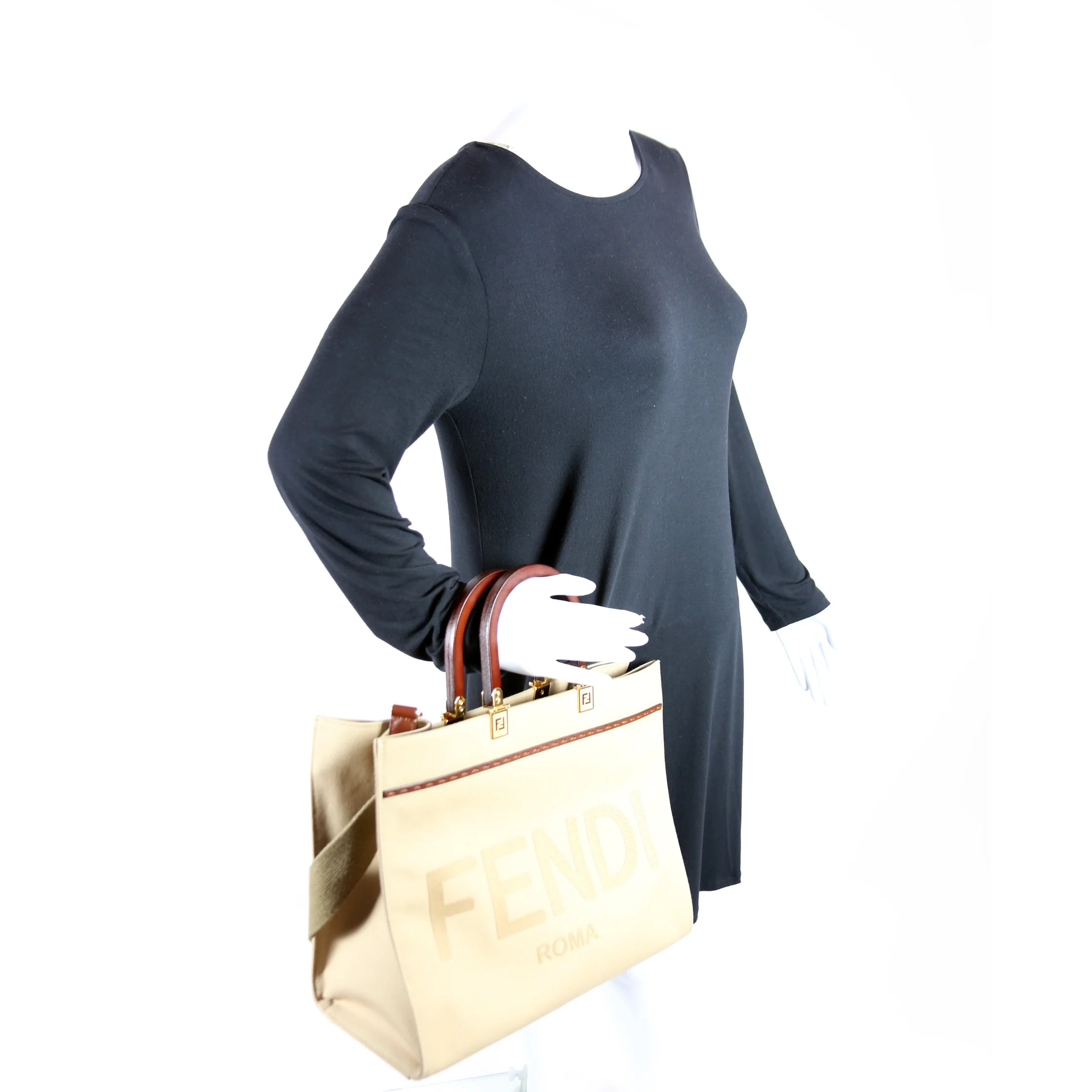 8BH386 Sunshine Shopper Medium Canvas Tan - Image 9