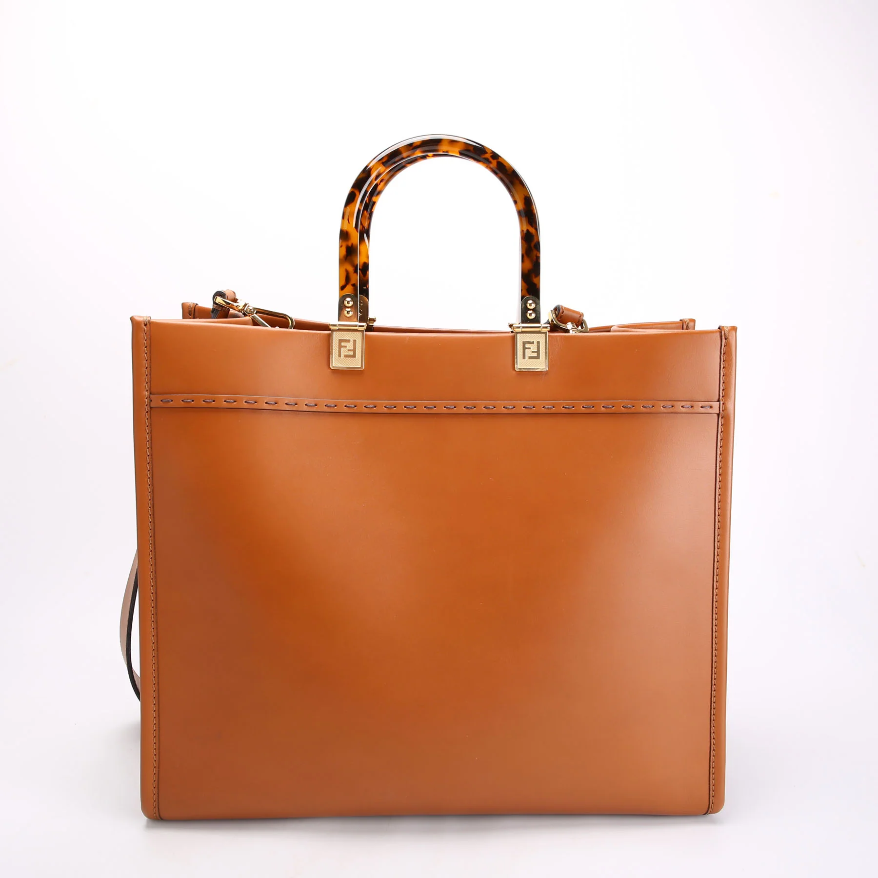 8BH386 Sunshine Shopper Medium Leather Brown - Image 3