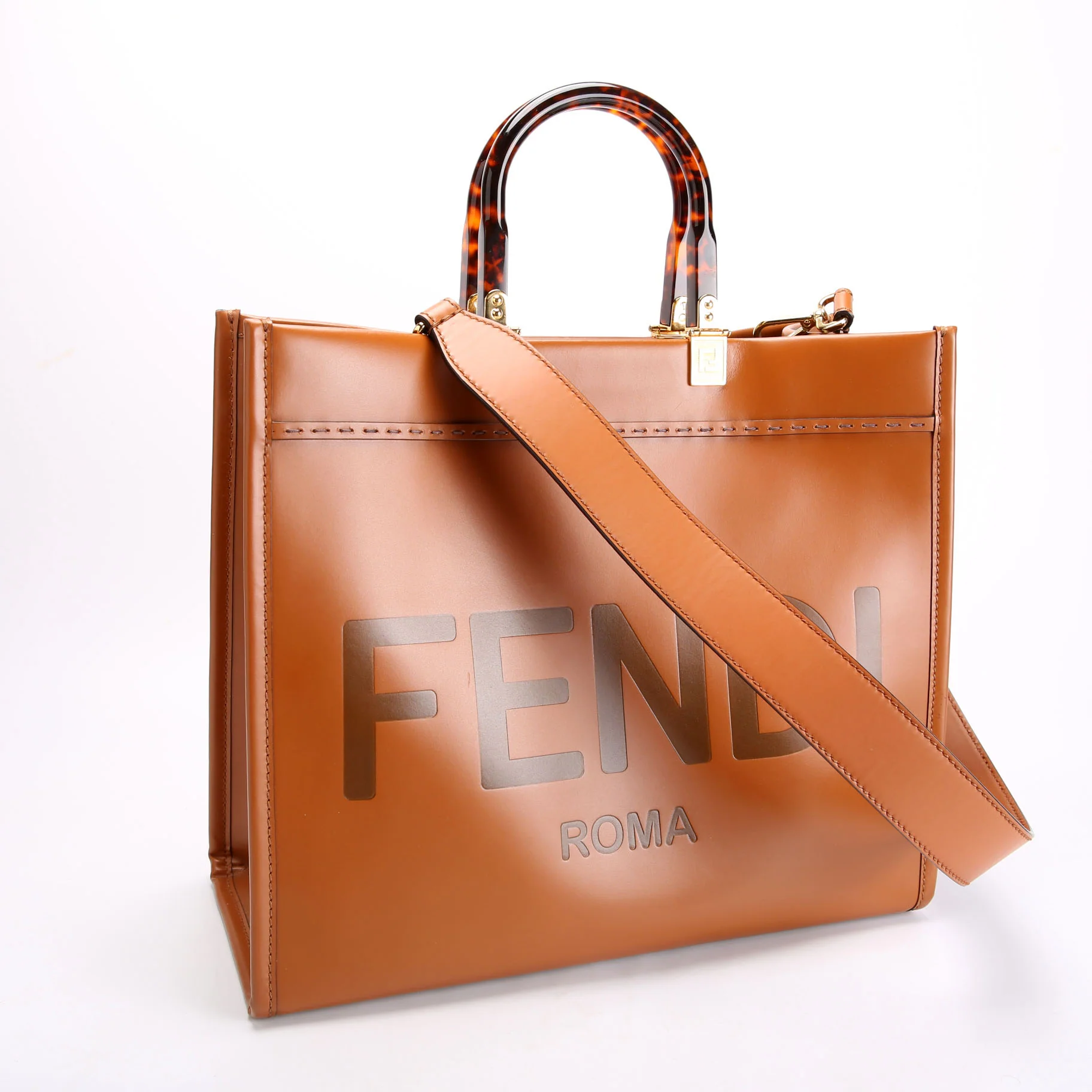 8BH386 Sunshine Shopper Medium Leather Brown - Image 2