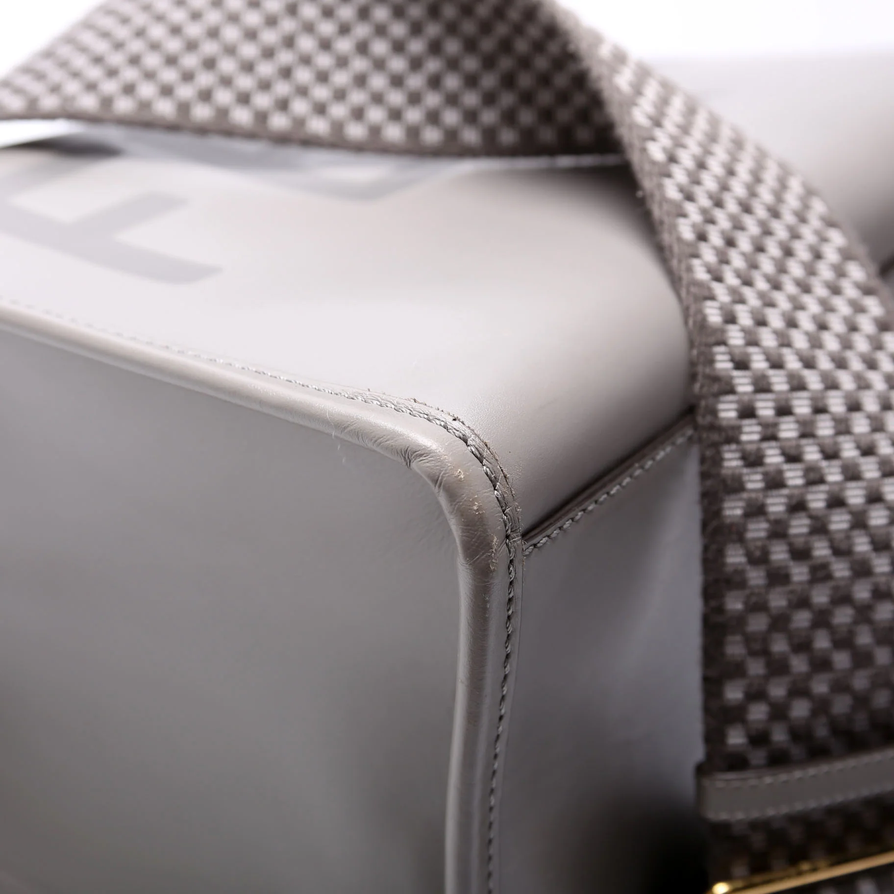 8BH386 Sunshine Shopper Medium Leather Gray - Image 5