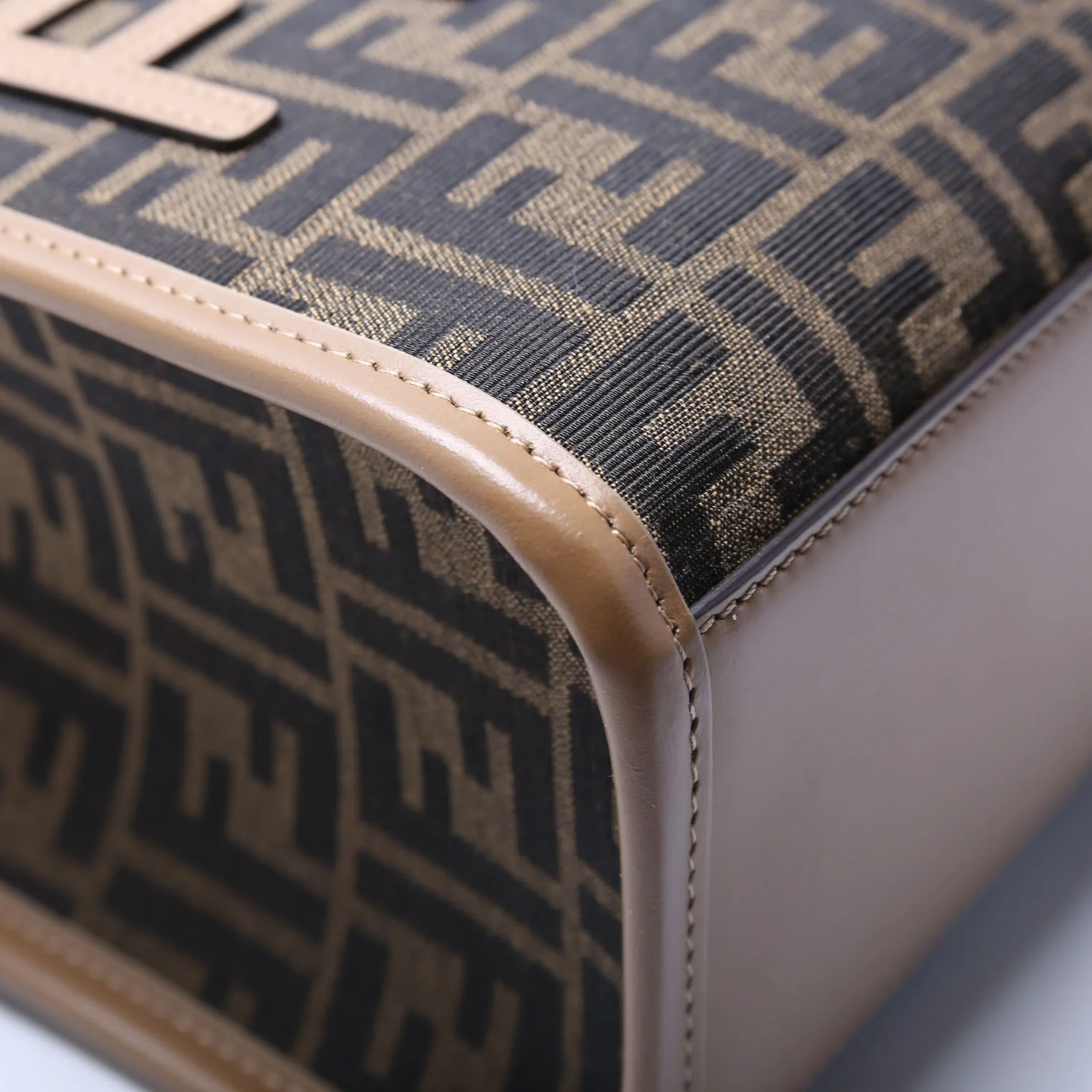 8BH394 Sunshine Shopper Small FF Canvas Brown - Image 5