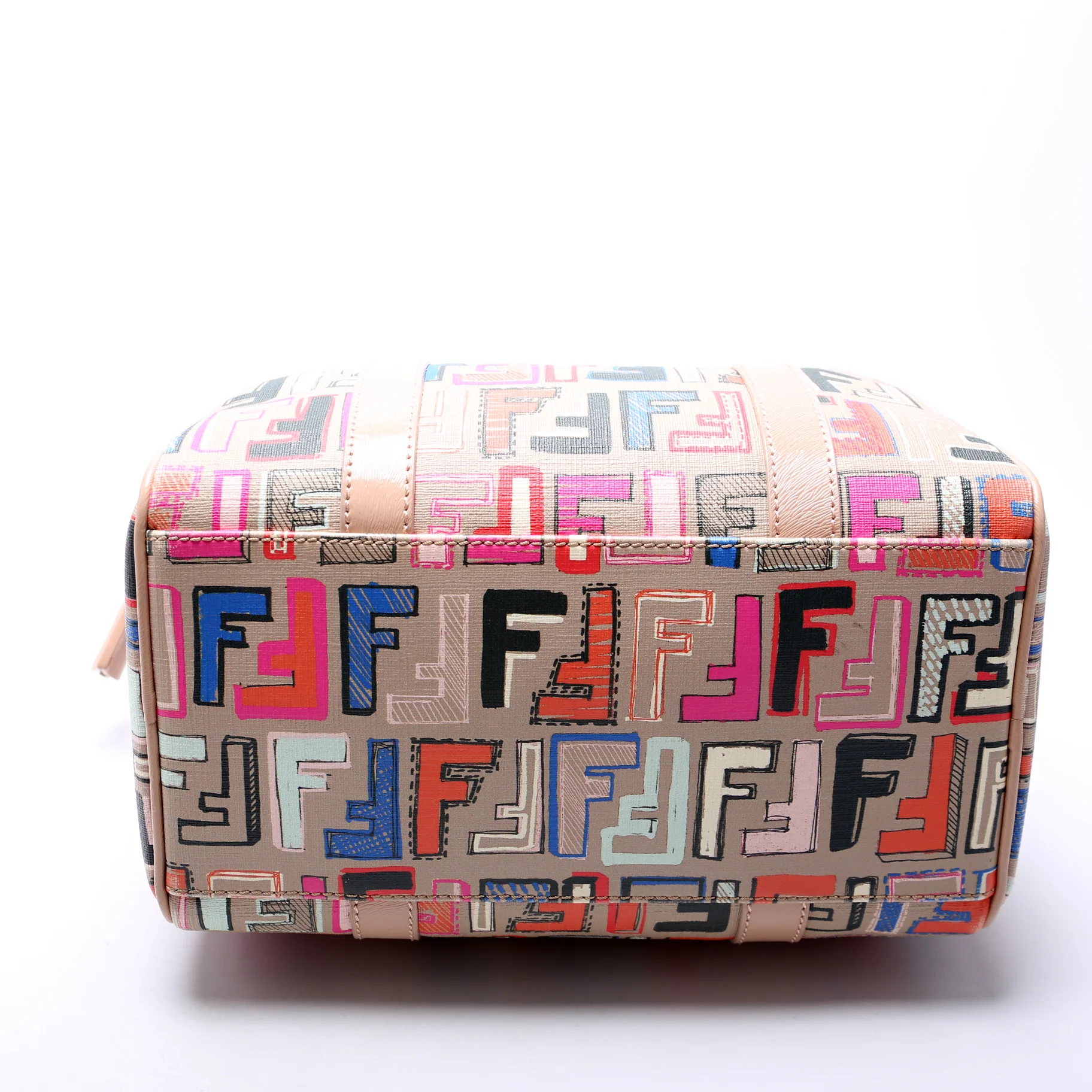 8BL068 Zucca Boston Bag Tan/Multicolor - Image 4