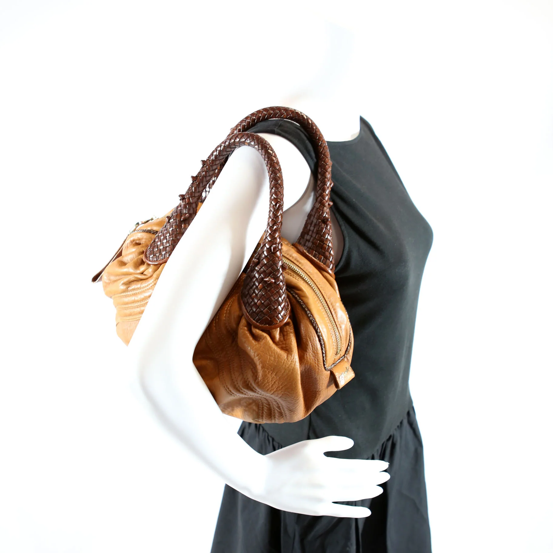 8BL078 Baby Spy Bag Leather Brown - Image 12
