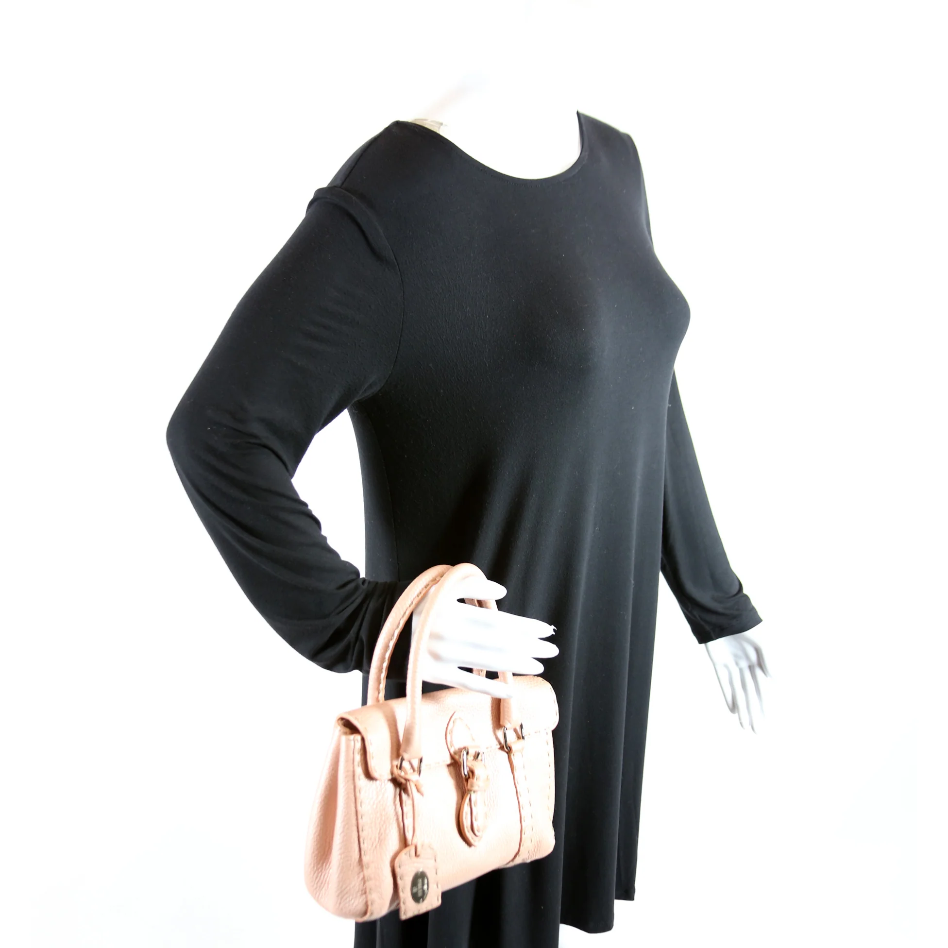 8BR486 Selleria Mini Linda Handle Bag Pink - Image 10