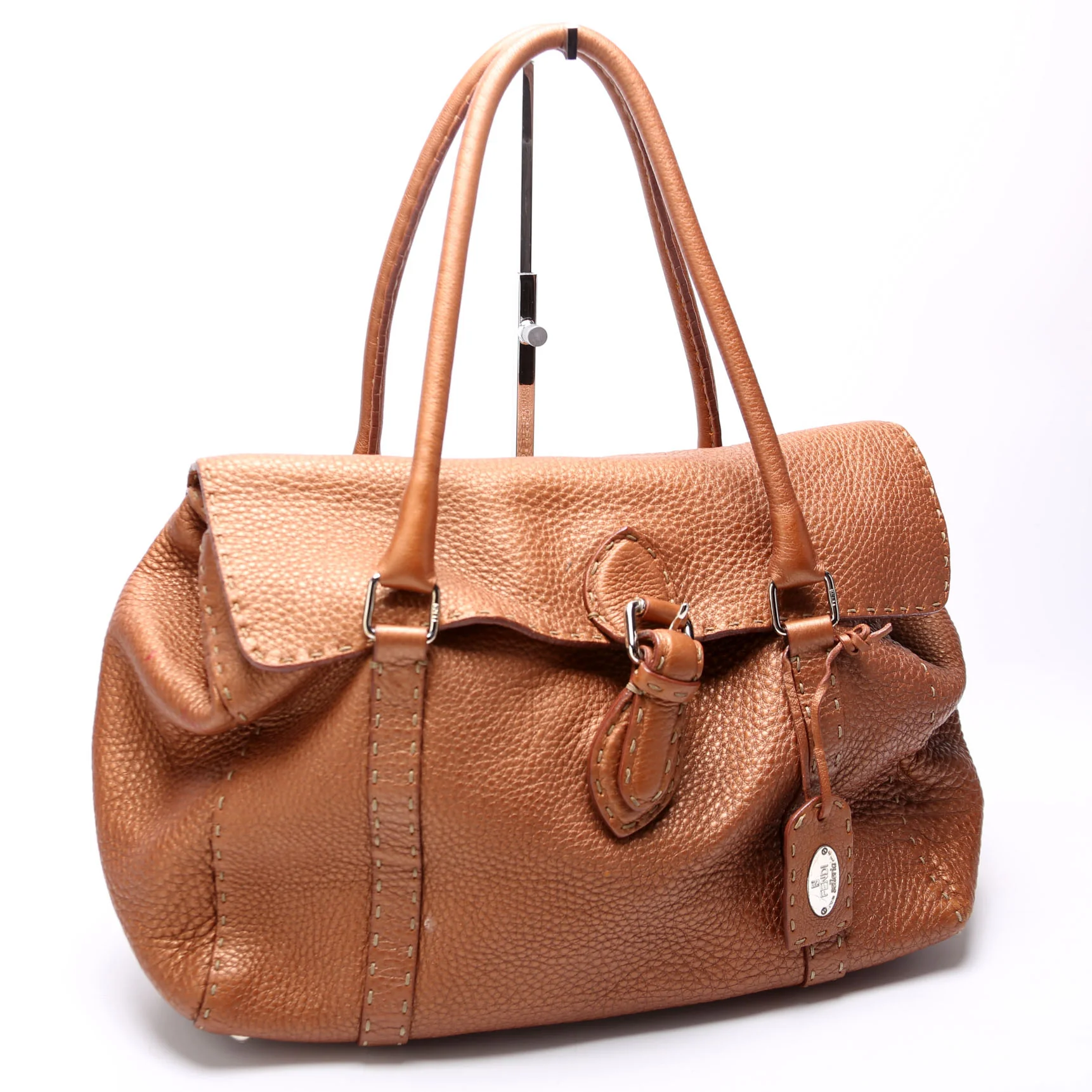 8BR487 Linda Selleria Leather Medium Brown - Image 2