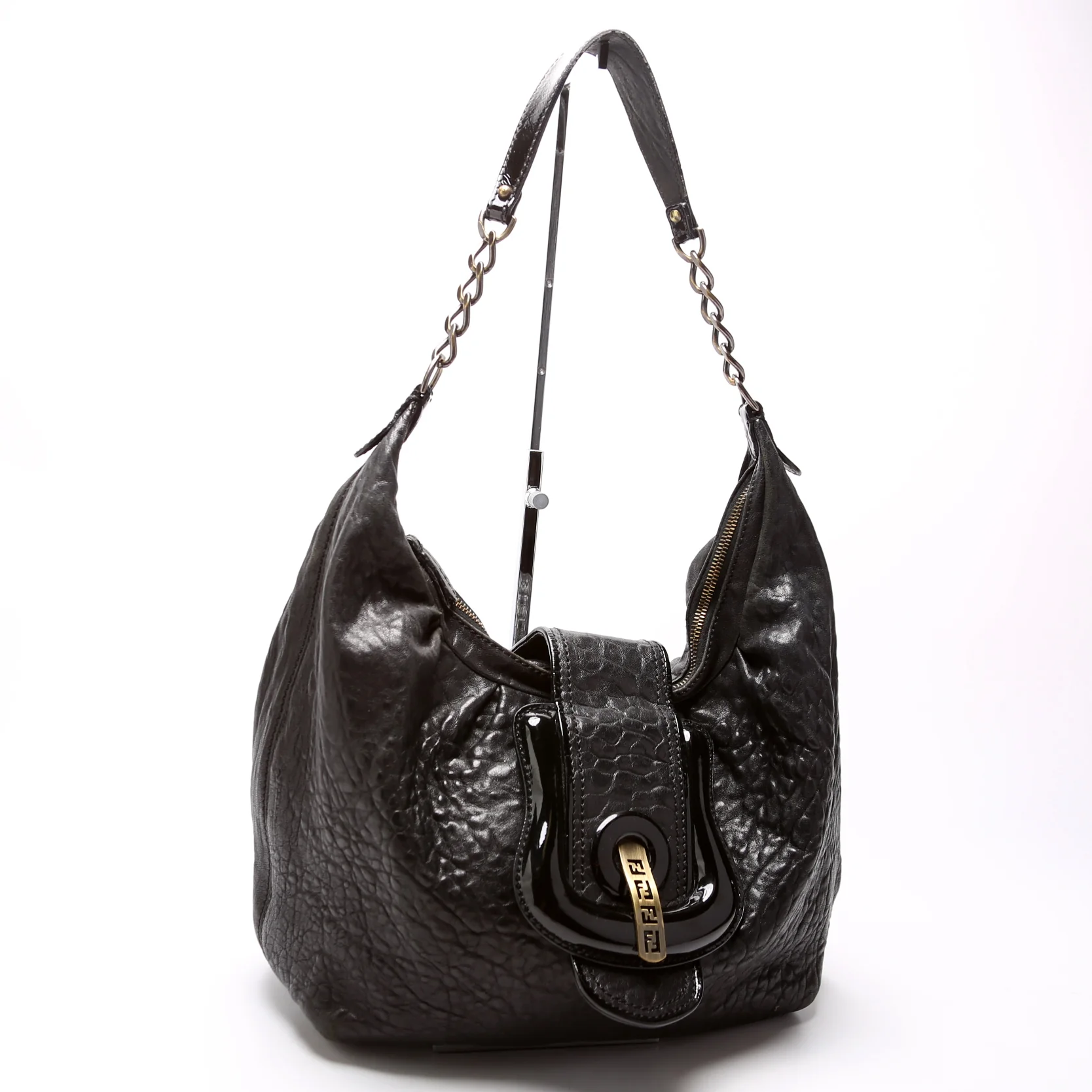 8BR563 Nappa Leather B Buckle Hobo - Image 2