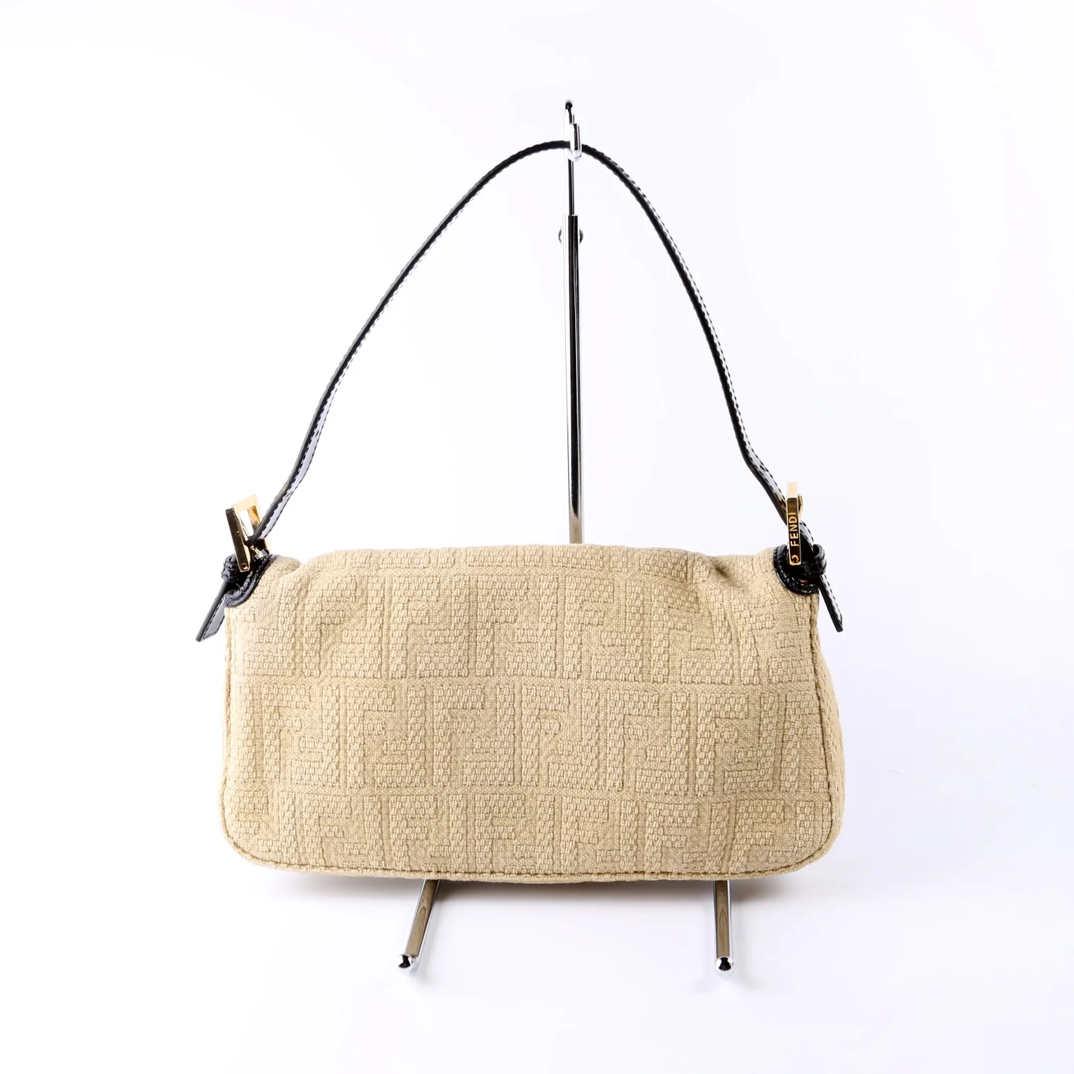 8BR600 Baguette FF Woven/Wood Beige/Black - Image 2