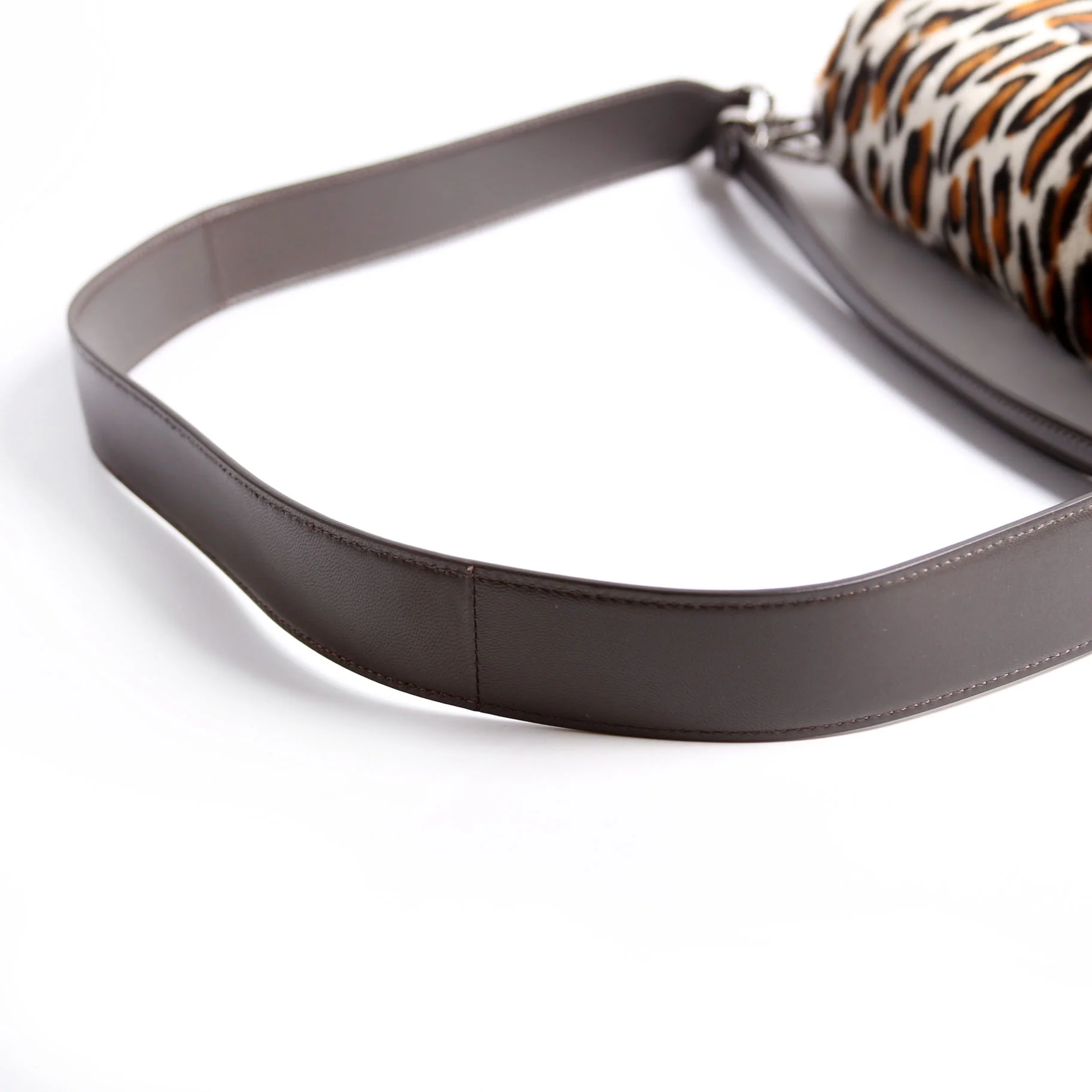 8BR600 Leopard Print Baguette Calfskin Hair - Image 11