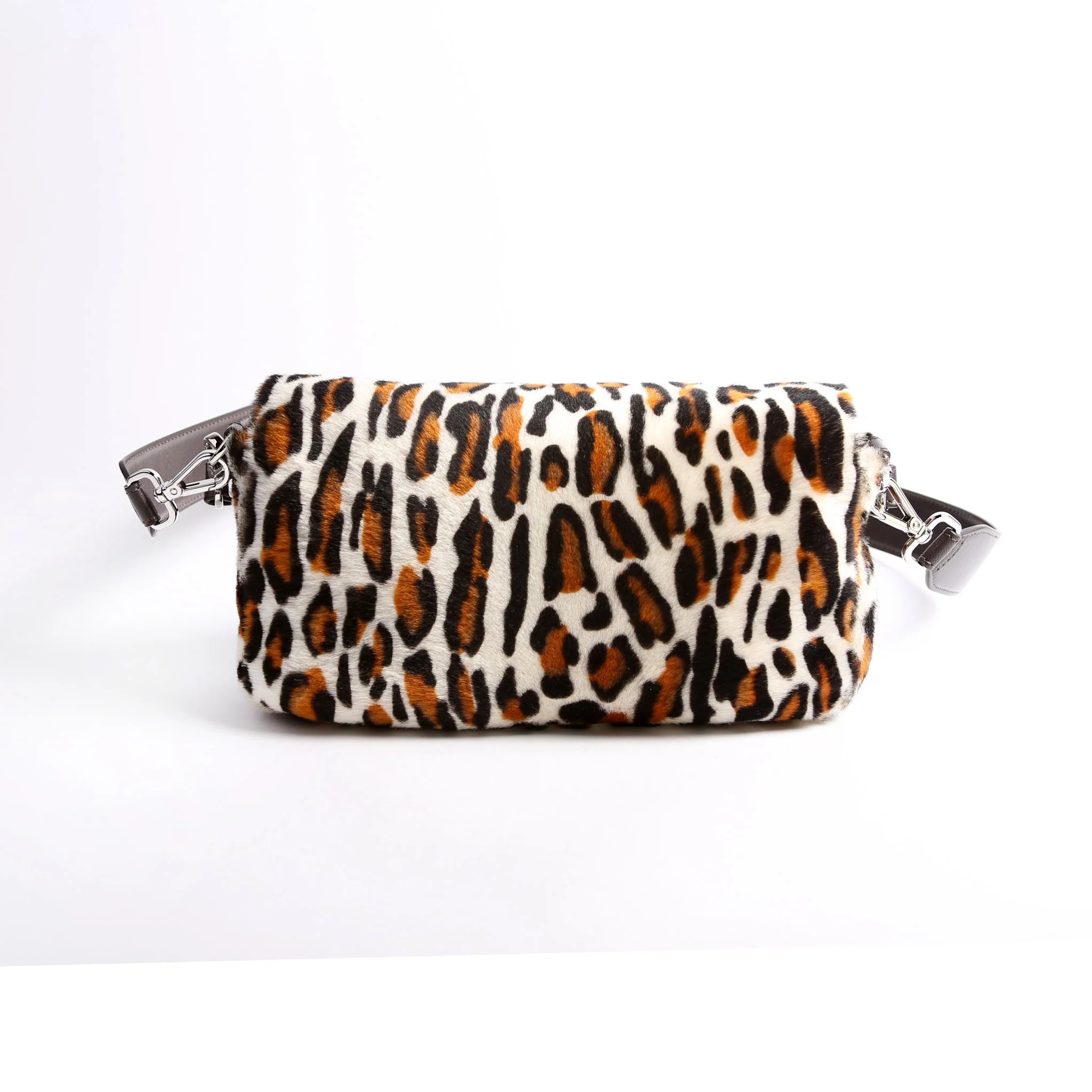 8BR600 Leopard Print Baguette Calfskin Hair - Image 2