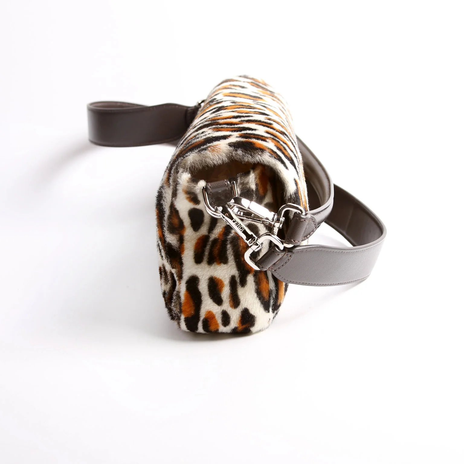 8BR600 Leopard Print Baguette Calfskin Hair - Image 3