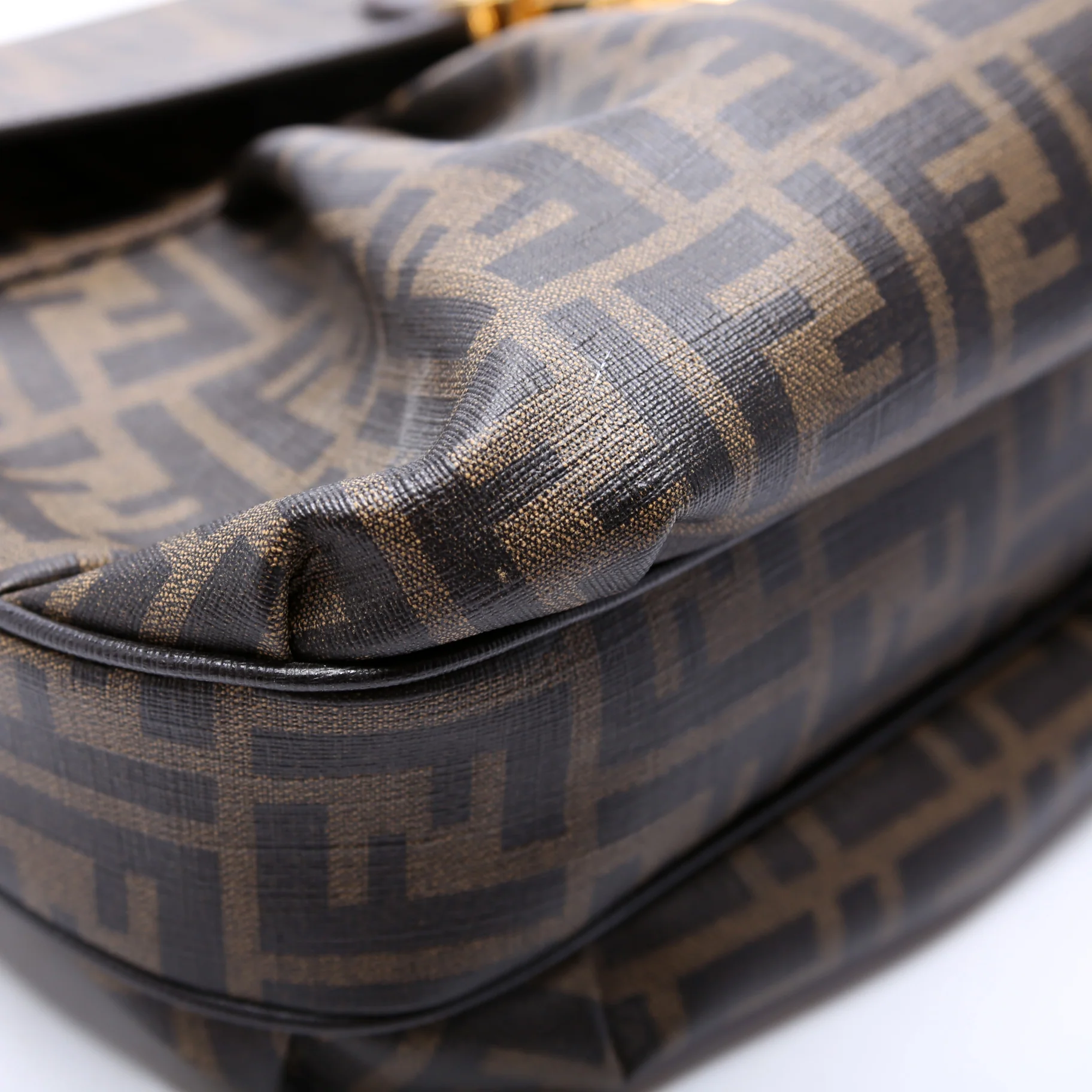 8BR672 Zucca Coated Canvas Push Lock Shoulder Bag - Image 5