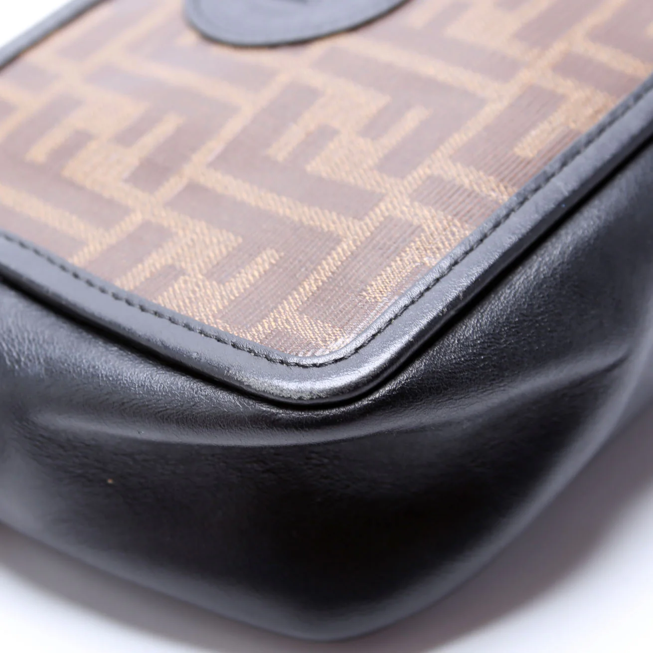 8BS019 Zucca Coated Canvas Mini Camera Bag Brown - Image 7