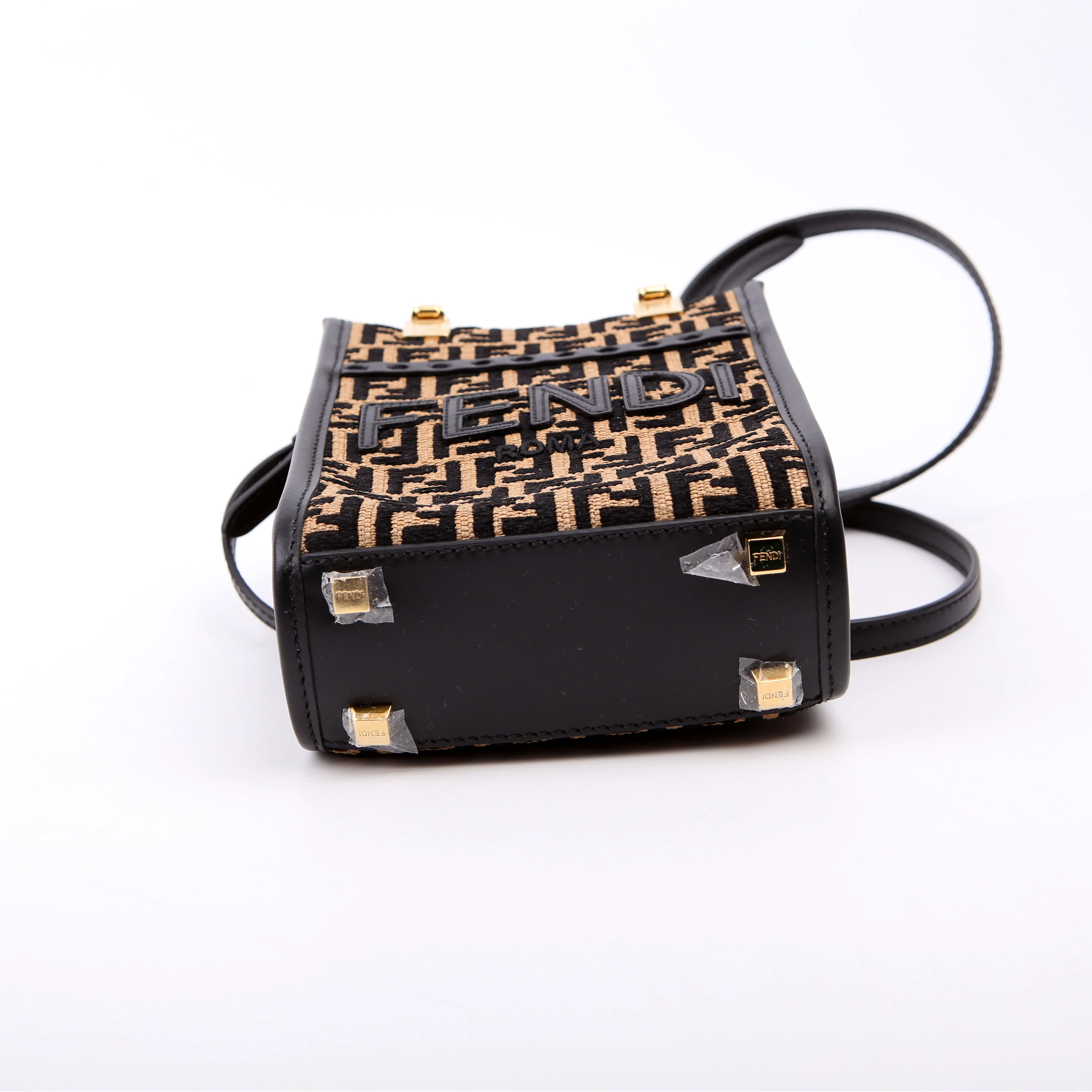 8BS051 Raffia FF Mini Sunshine Shopper - Image 4