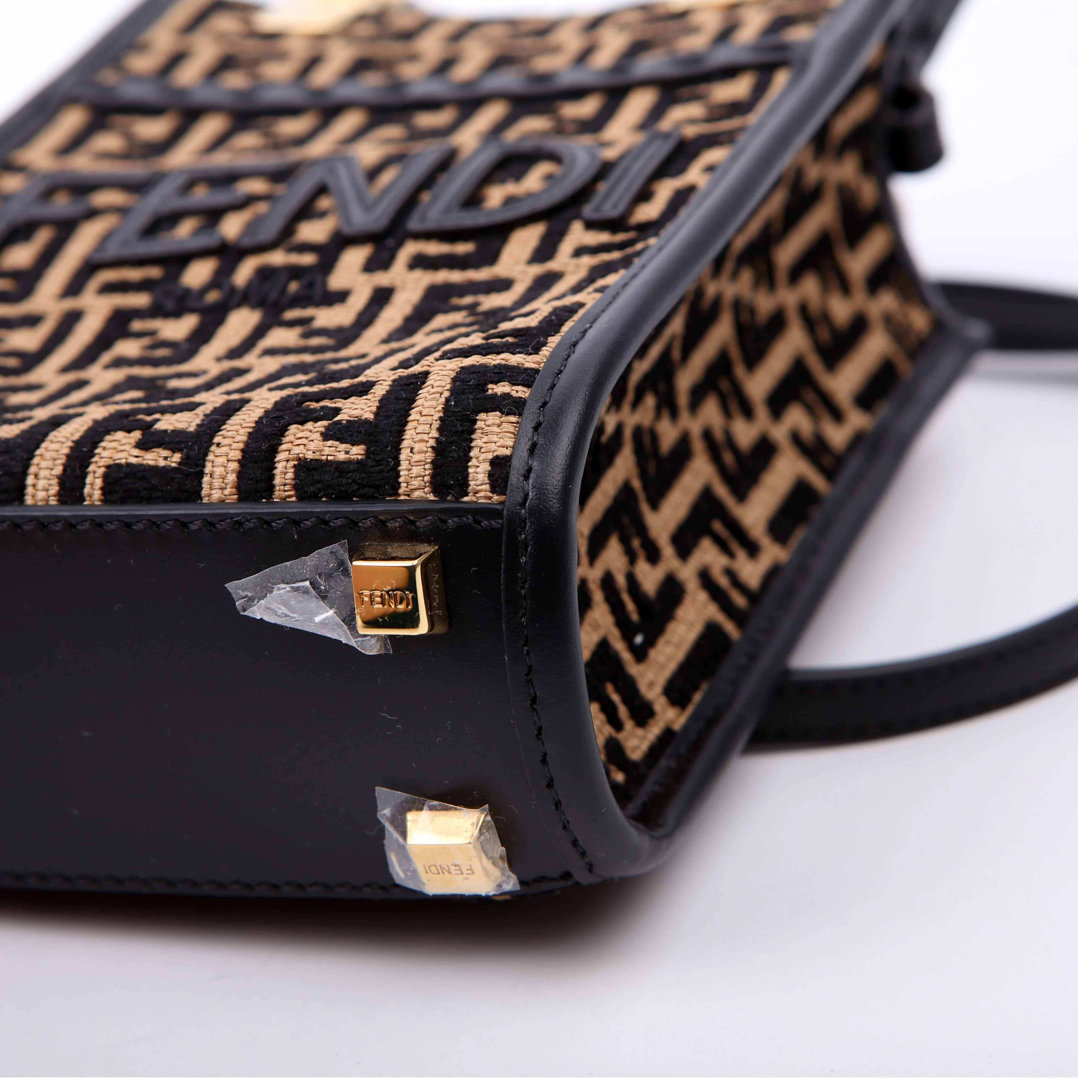 8BS051 Raffia FF Mini Sunshine Shopper - Image 6