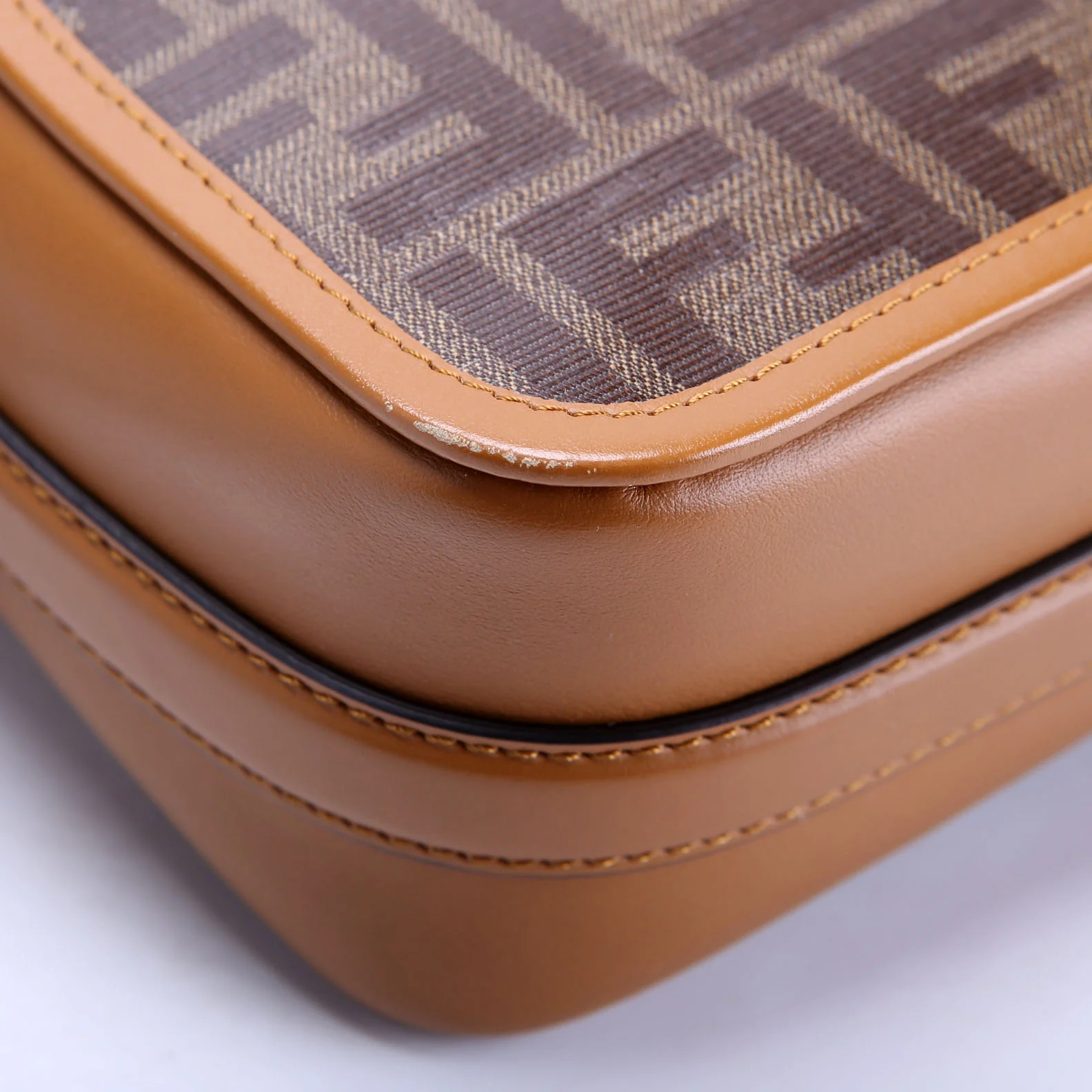 8BT287 Coated Canvas Small Camera Bag Brown - Image 5