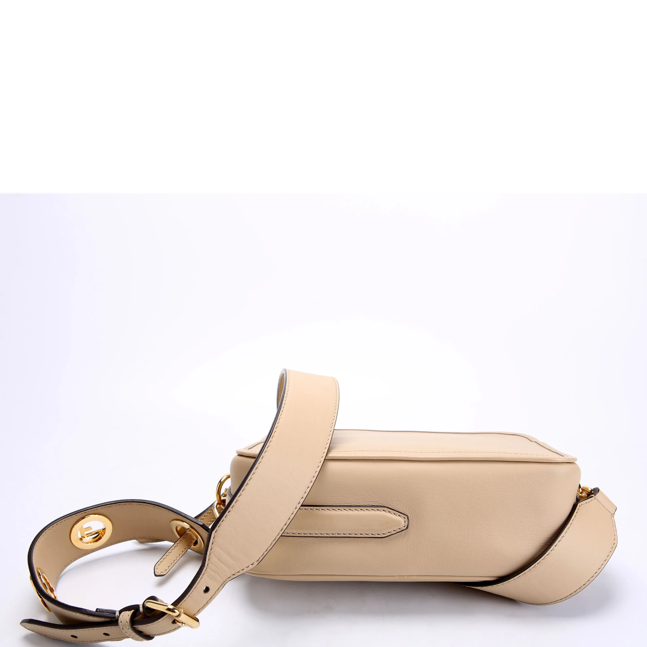 8BT287 Leather Small Camera Bag Tan - Image 4