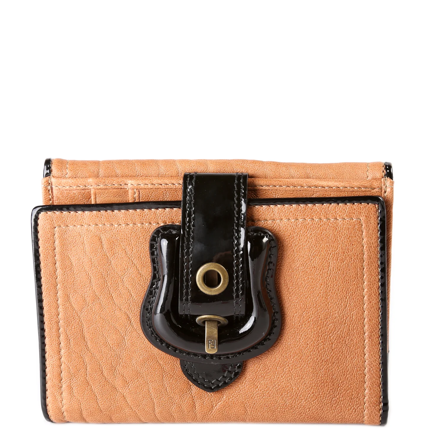 8M0160 B Compact Wallet Cognac/Black