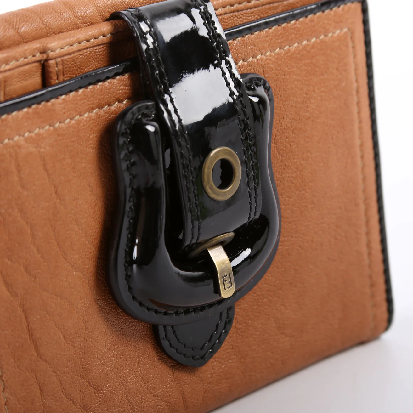 8M0160 B Compact Wallet Cognac/Black - Image 10