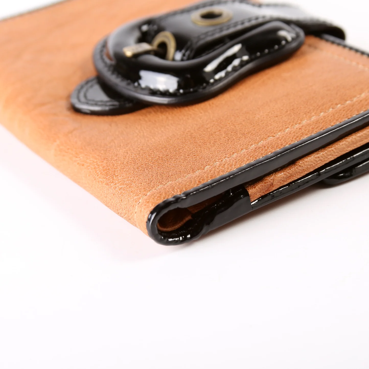 8M0160 B Compact Wallet Cognac/Black - Image 7