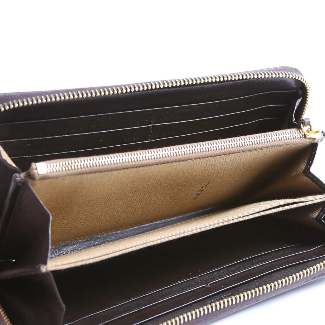 8M0299 Zucca Fabric Zip Around Wallet Brown - Image 11
