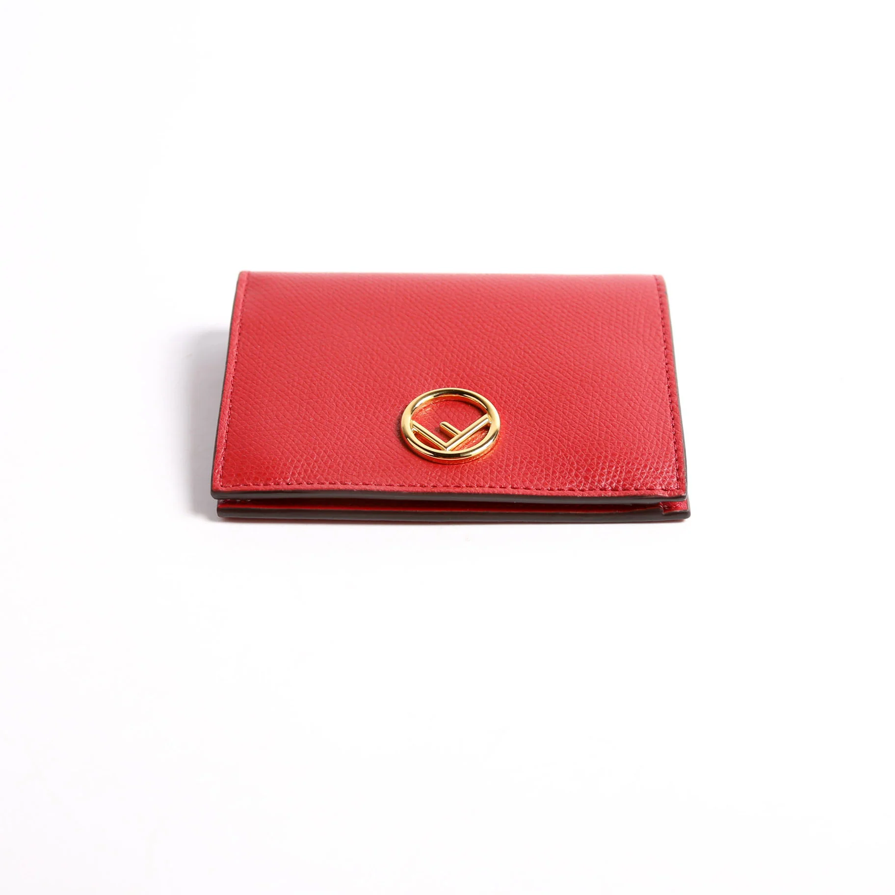 8M0387 F Is Fendi Compact Wallet Red - Image 4