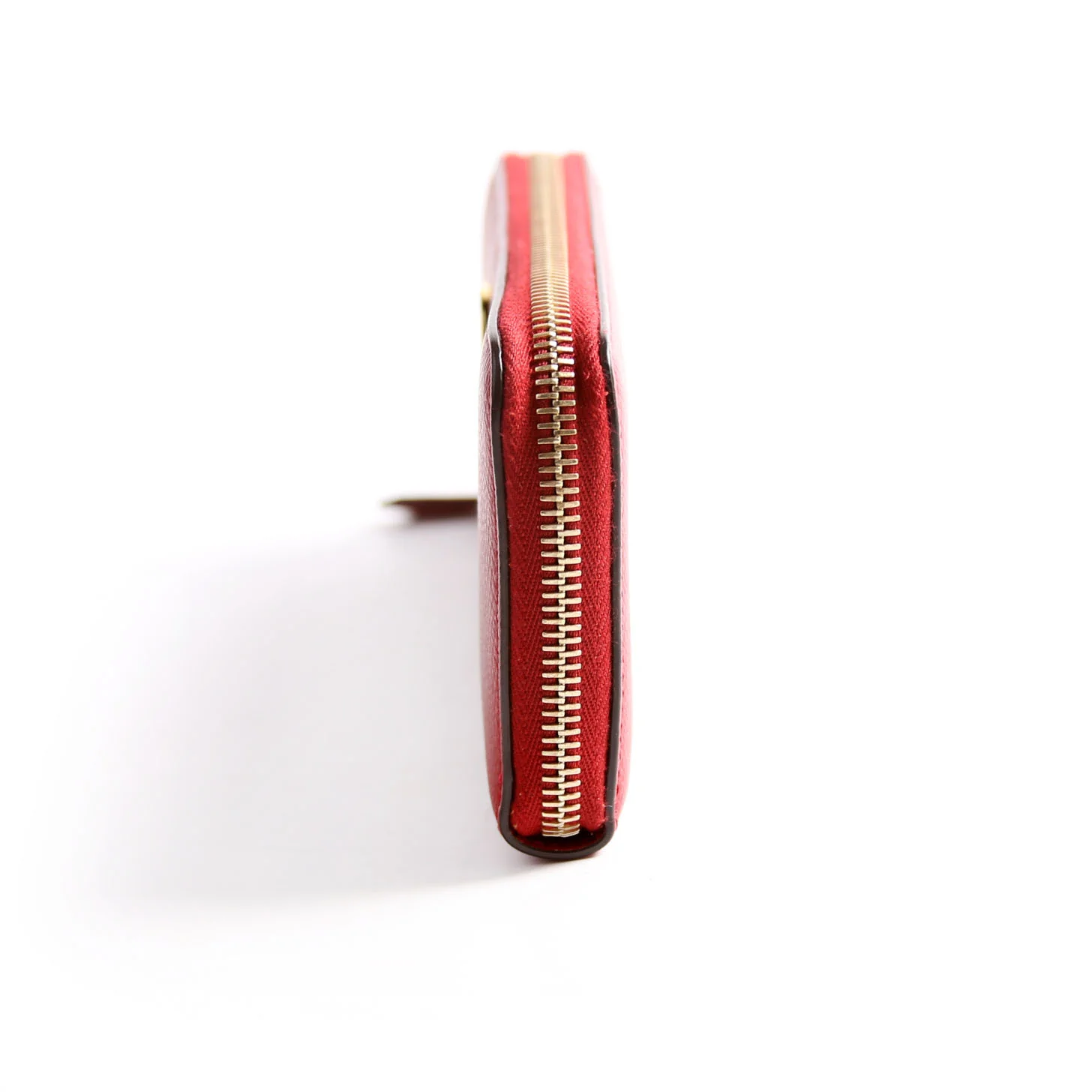 8M0406 F Is Fendi Slim Zip Around Wallet Red - Image 4
