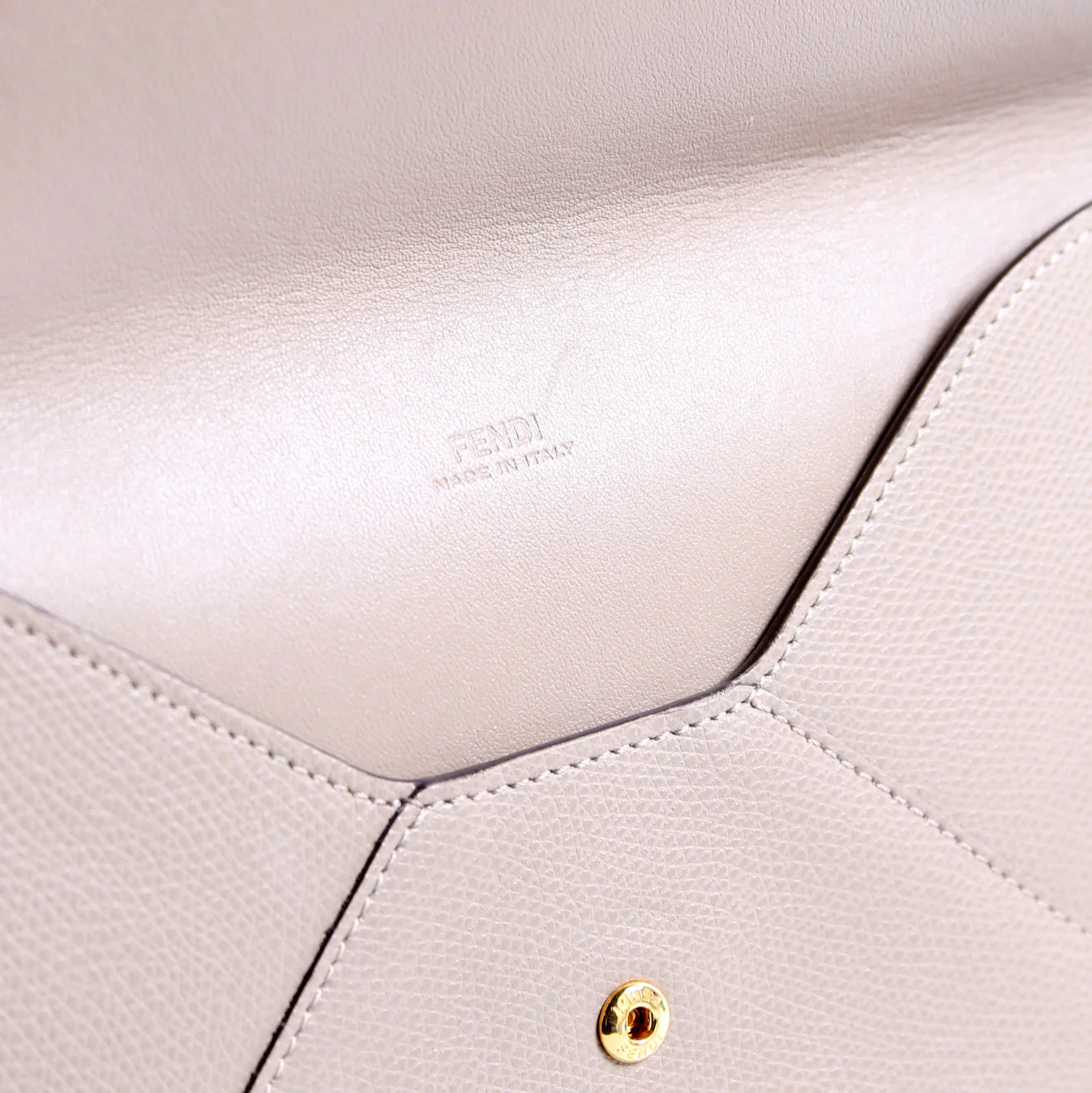 8N0152 F Is Fendi Envelope Flat Pouch Taupe - Image 11