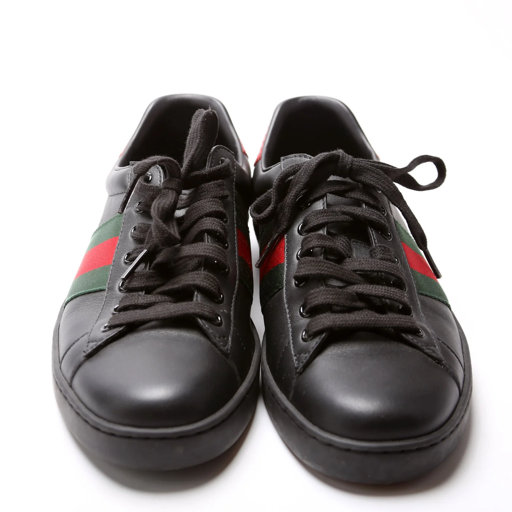 Ace Leather Sneakers Men's Size 8 Black - Image 2