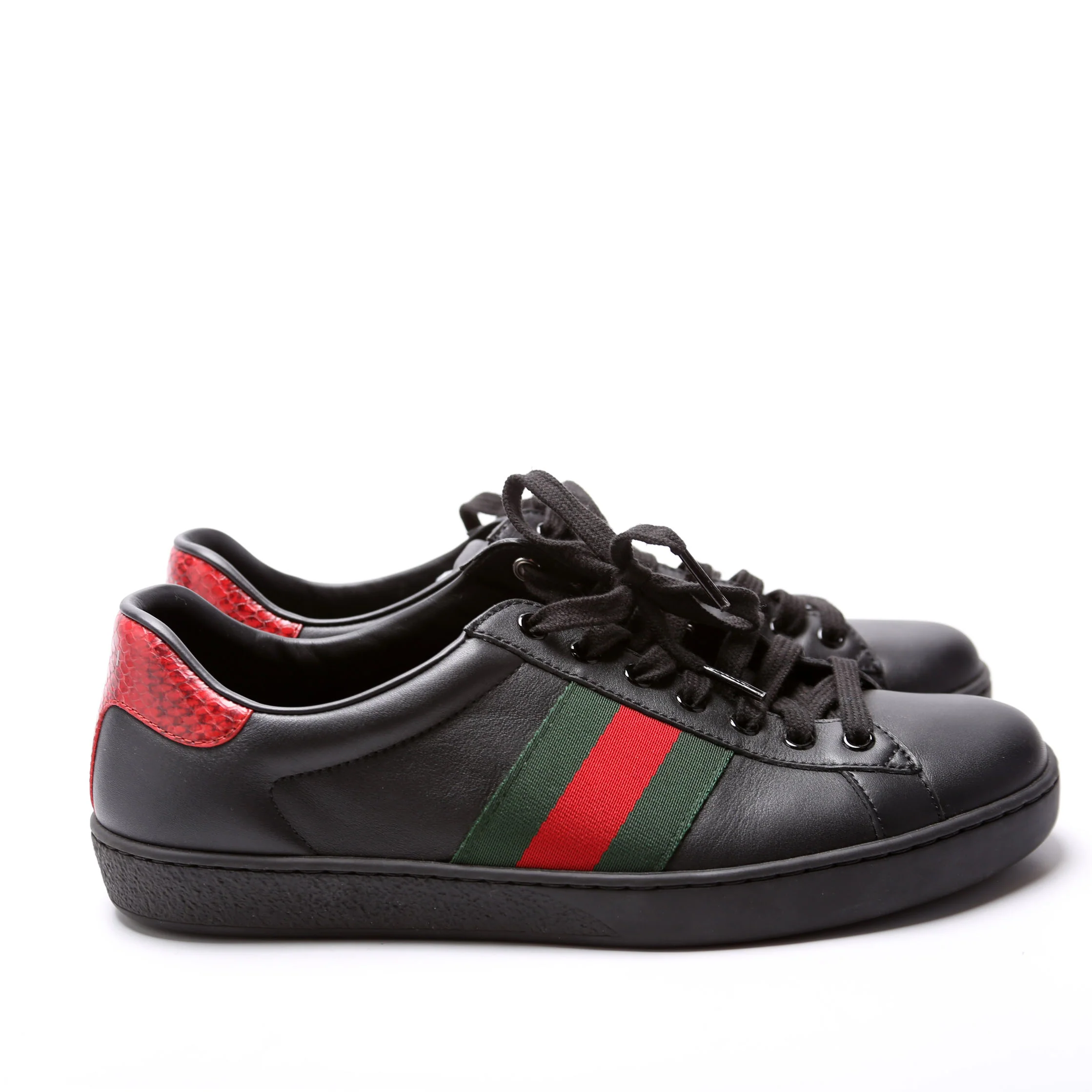 Ace Leather Sneakers Men's Size 8 Black - Image 3