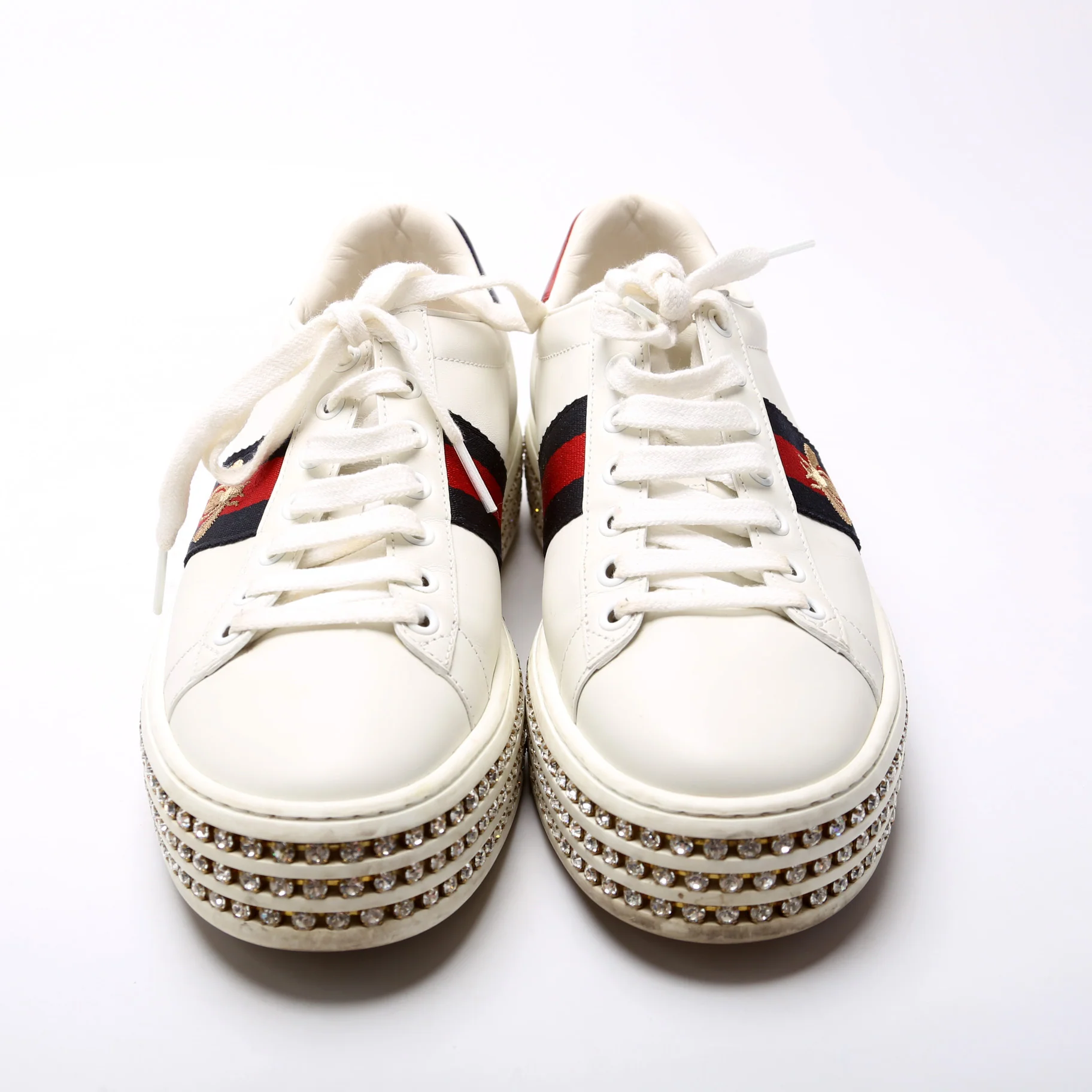 Ace Web Bee Crystal Platform Sneakers Size 37.5 - Image 2