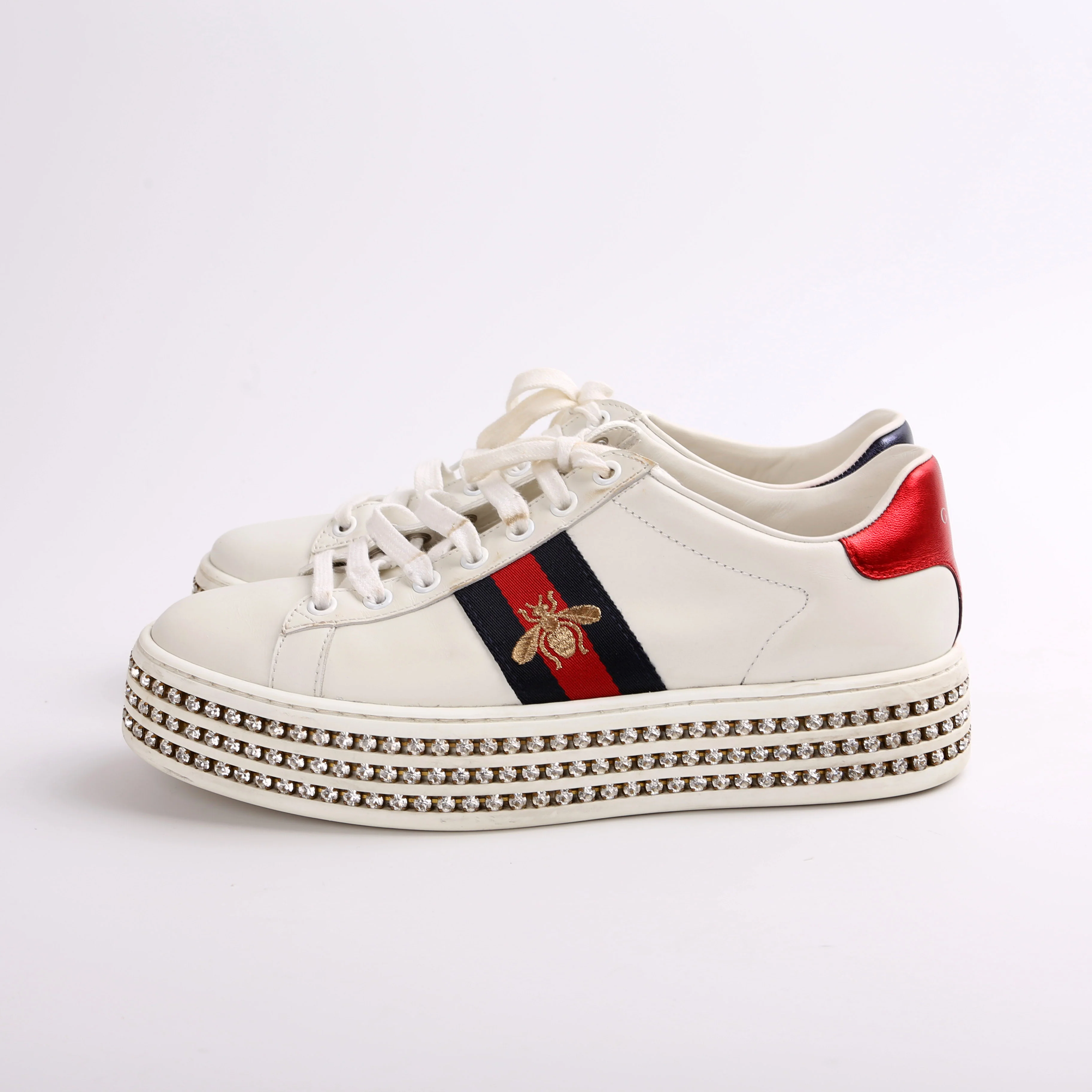 Ace Web Bee Crystal Platforms Sneakers Size 38 - Image 3