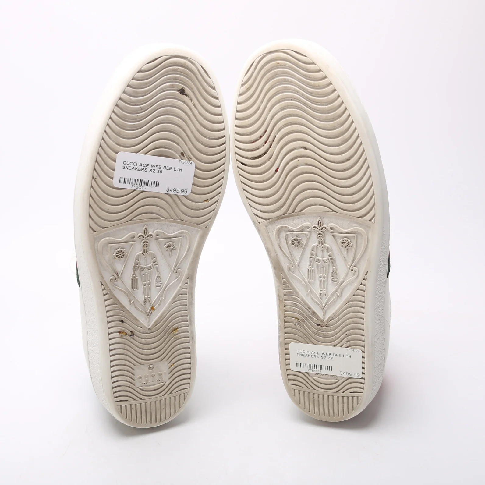 Ace Web Bee Leather Sneakers Size 38 - Image 6