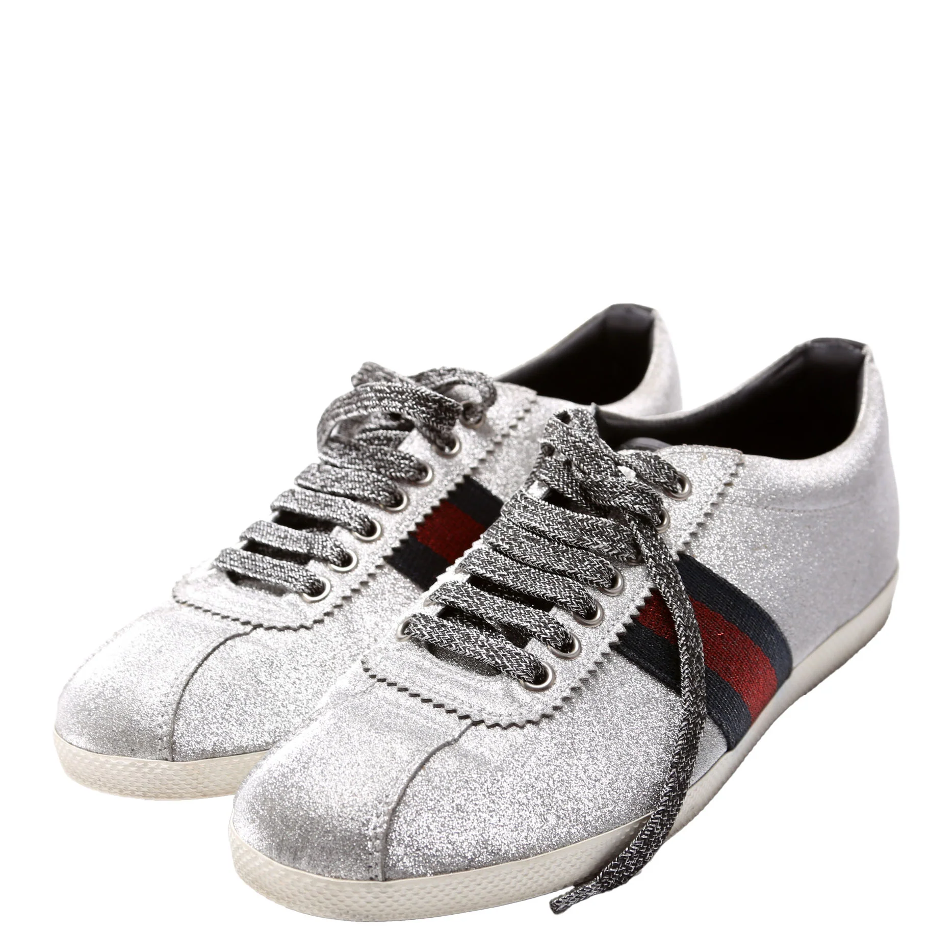 Ace Web Glitter Sneakers Size 39.5 Silver