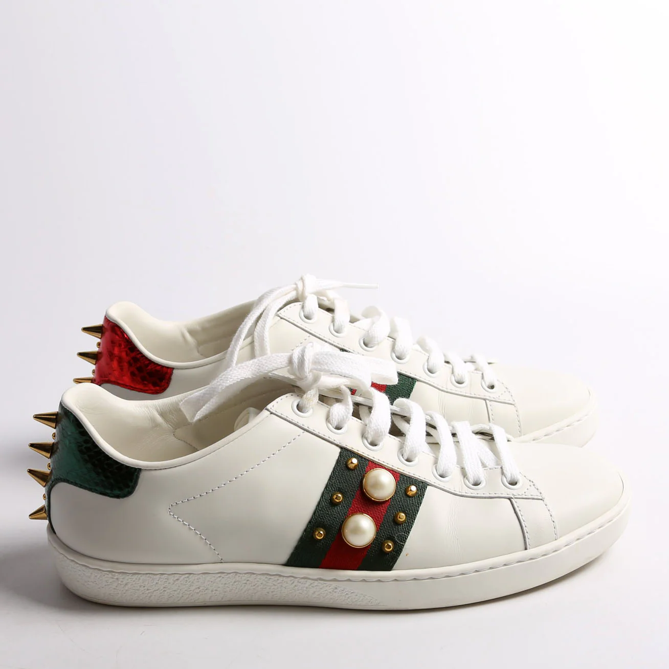 Ace Web Spike Sneakers Size 37 White - Image 4