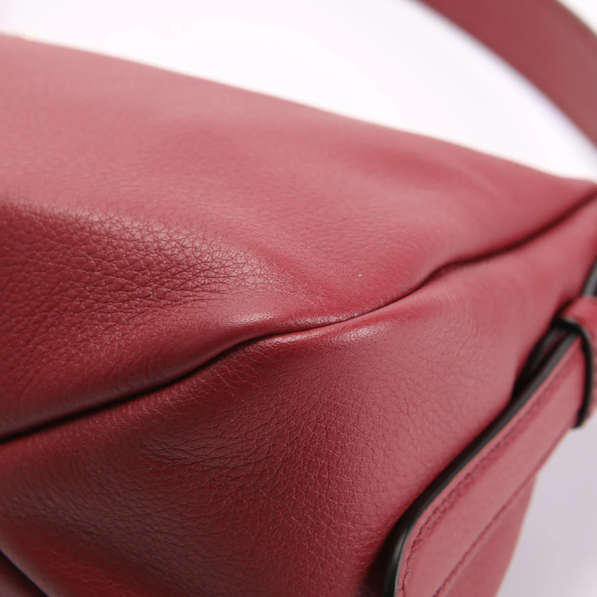Aimee Shoulder Bag soft Calfskin Medium Burgundy/Black - Image 6